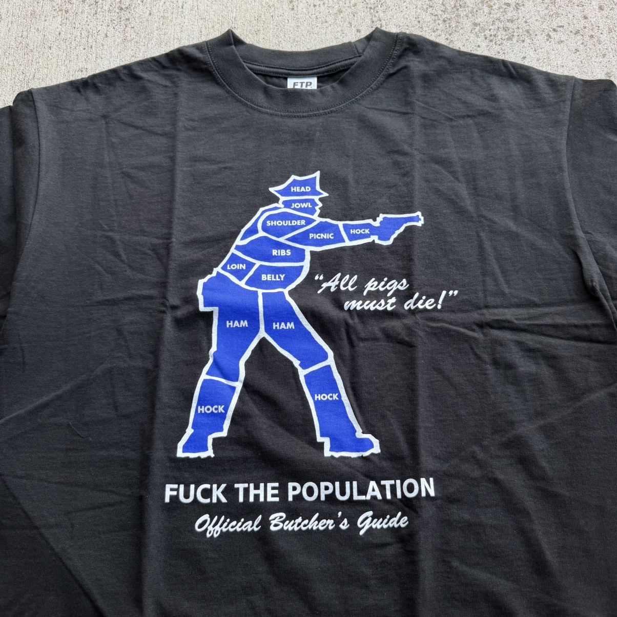Corteiz × Supreme Supreme Corteiz Rules The World Tee Black Used 