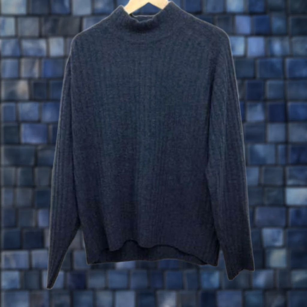 Issey Miyake ISSEY MIYAKE MEN Knit Wool Sweater Blue Size M Long Sleeve Pullover Casual Mens Size US M / EU 48-50 / 2 - 1 Thumbnail