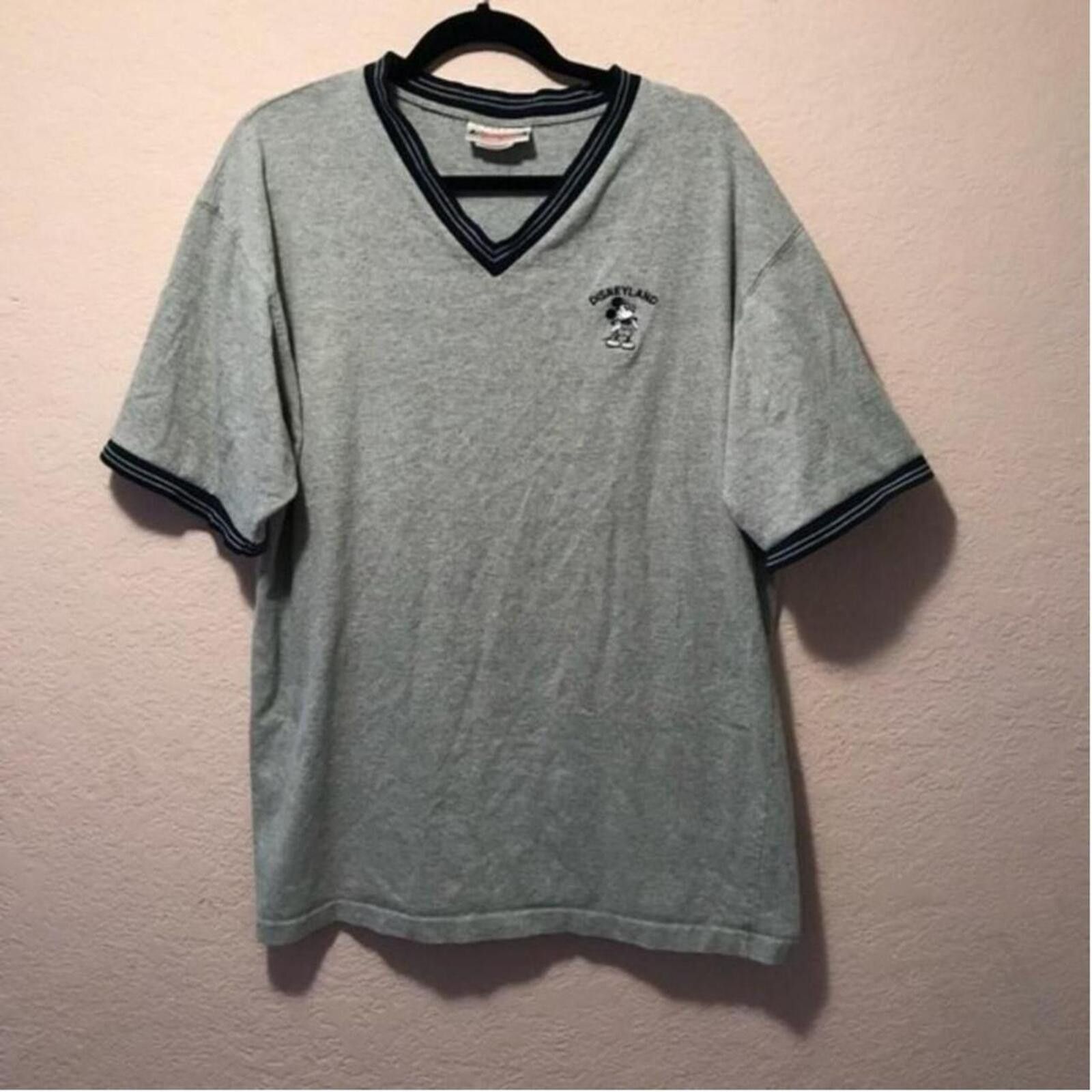 Other Vintage Disneyland Mickey Mouse Embroidered Grey T-Shirt Size ONE SIZE - 2 Thumbnail