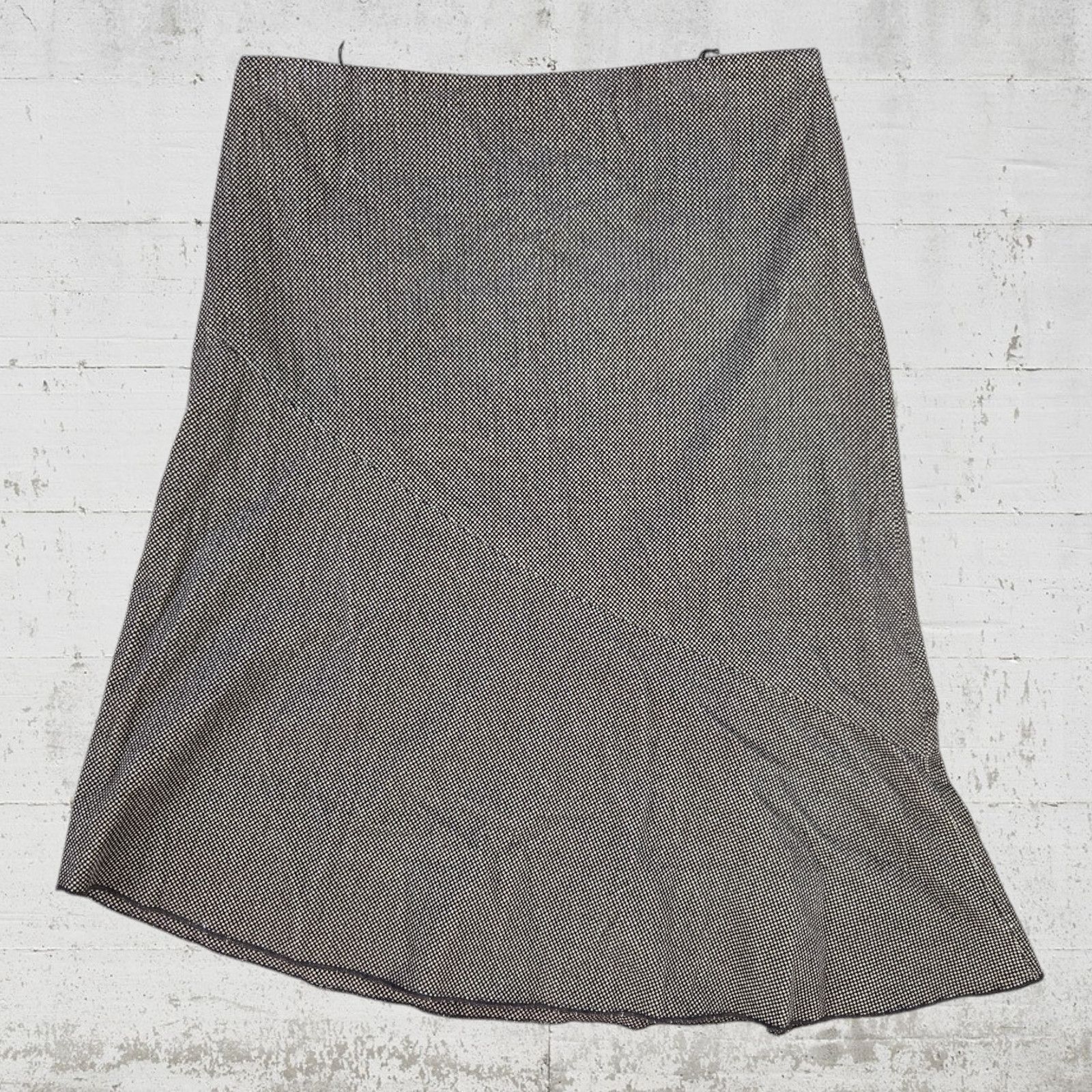 Vintage 90s Vintage Brown Asymmetrical Hem Skirt Size 8 Size 30" / US 8 / IT 44 - 2 Thumbnail