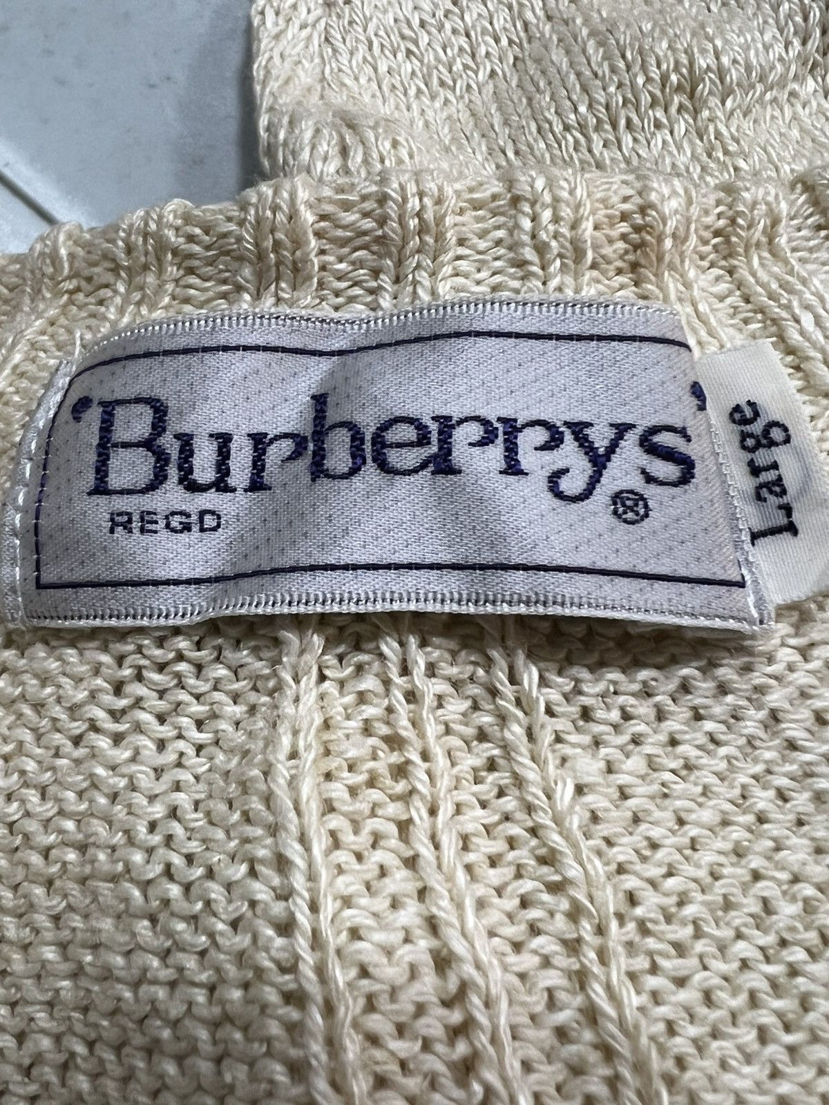 Burberry × Vintage Vintage Burberrys sweater knitwear v neck Size US L / EU 52-54 / 3 - 5 Thumbnail