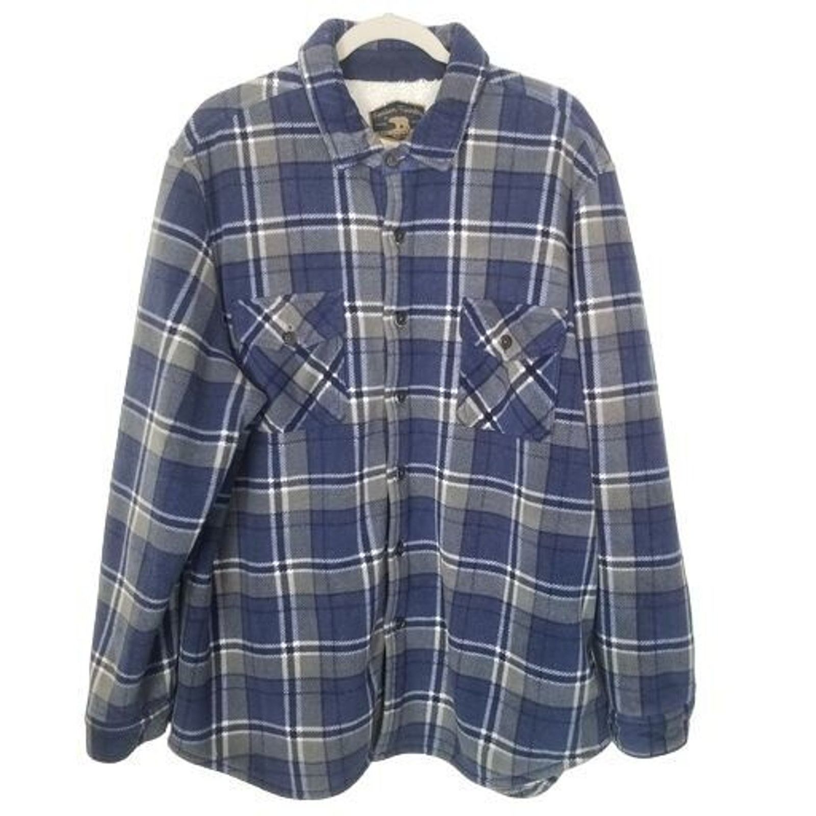 Vintage Foundry Freedom Foundry Mens Plaid Flannel Sherpa Lined Shacket XXL Size US XXL / EU 58 / 5 - 1 Thumbnail