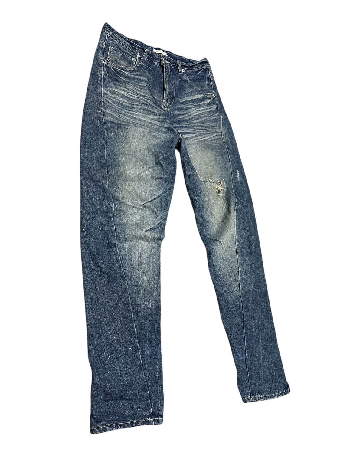Japanese Brand Vintage Japanese Blue Jeans Distressed By Enverobe Size US 31 - 2 Thumbnail
