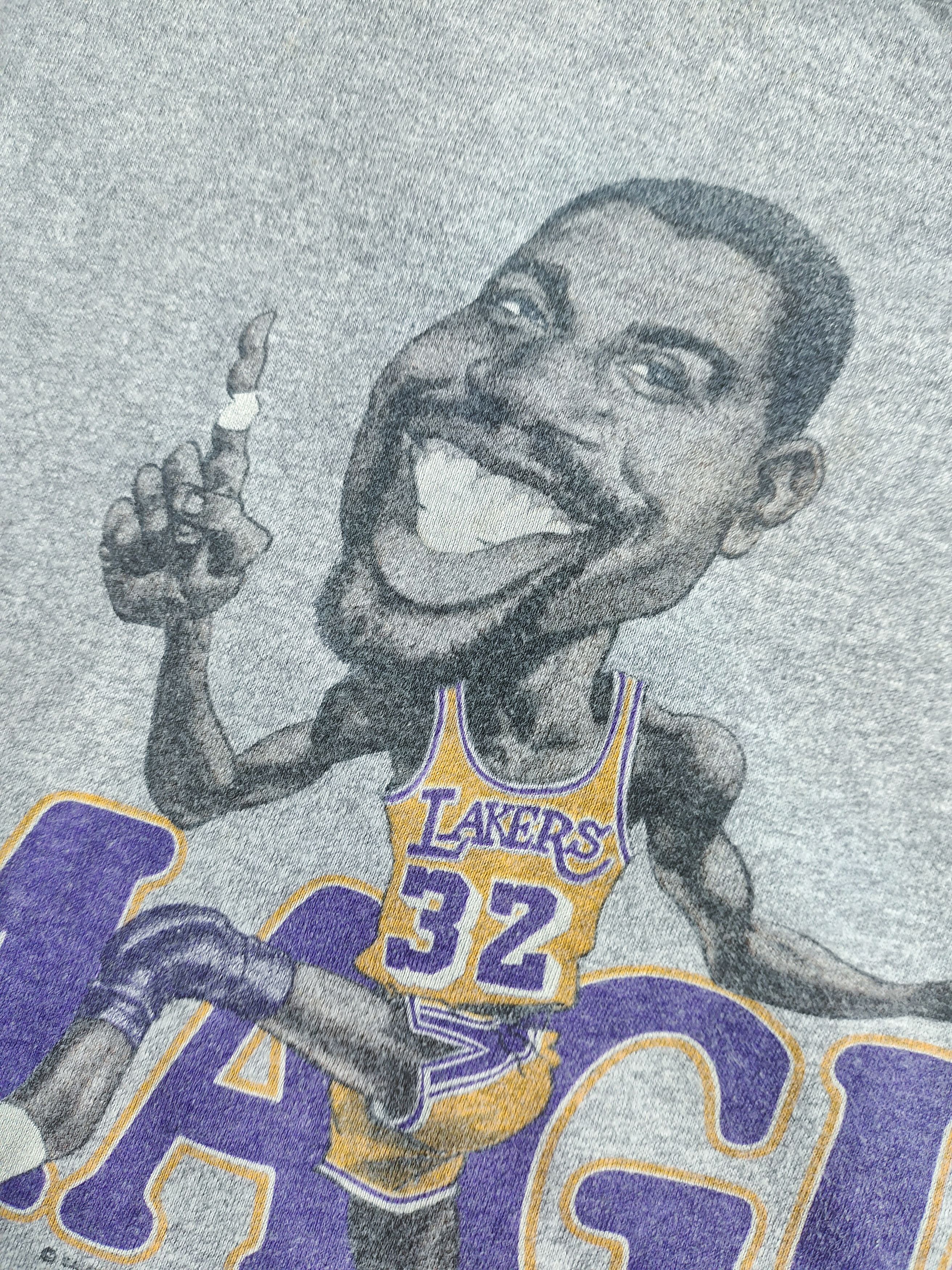 NBA × Salem Sportswear × Vintage Vintage Magic Johnson Caricature 1989 T-shirt Size US XL / EU 56 / 4 - 5 Thumbnail