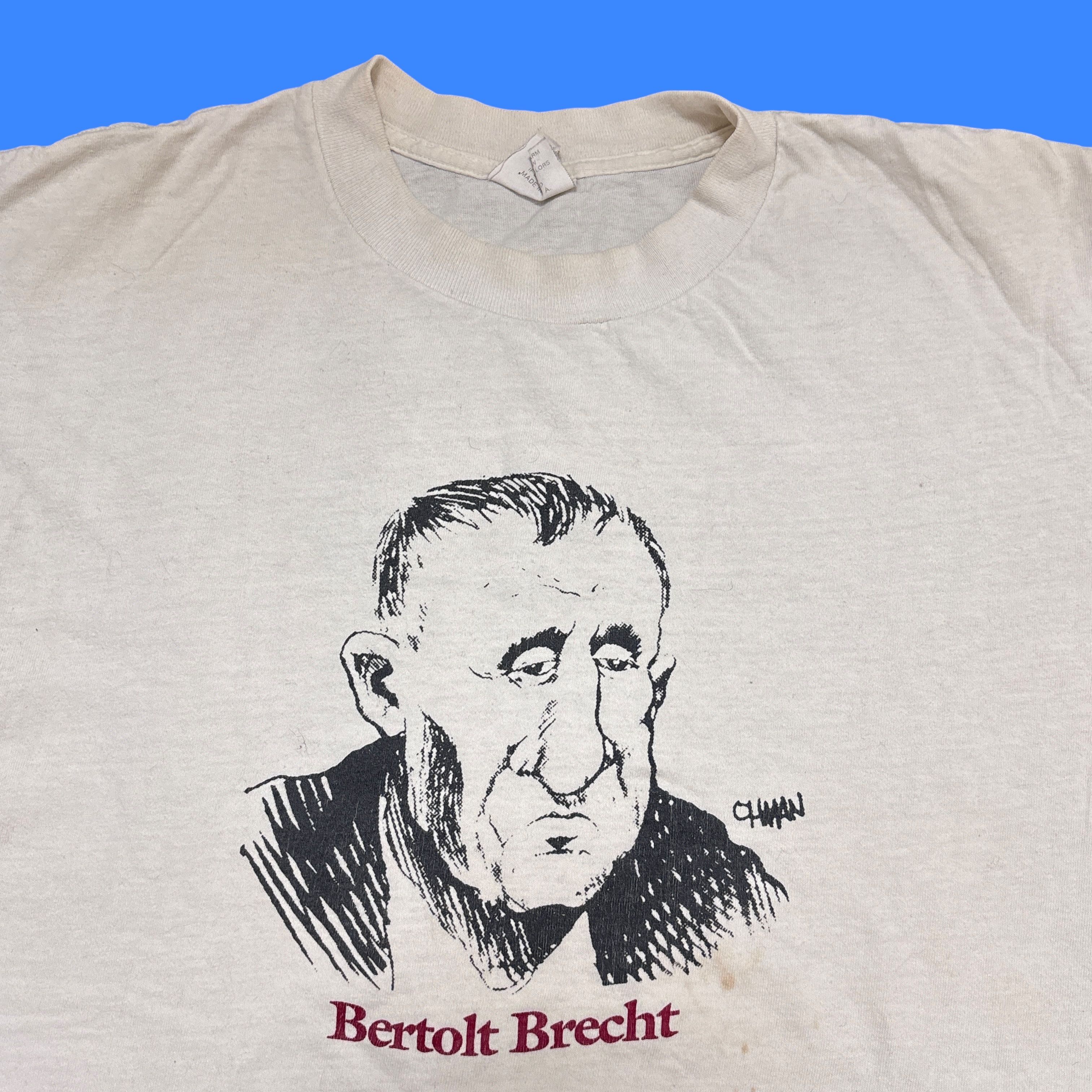 Vintage Vintage 80s T Shirt Single Stitch Bertolt Brecht Art Theatre Size US L / EU 52-54 / 3 - 4 Thumbnail