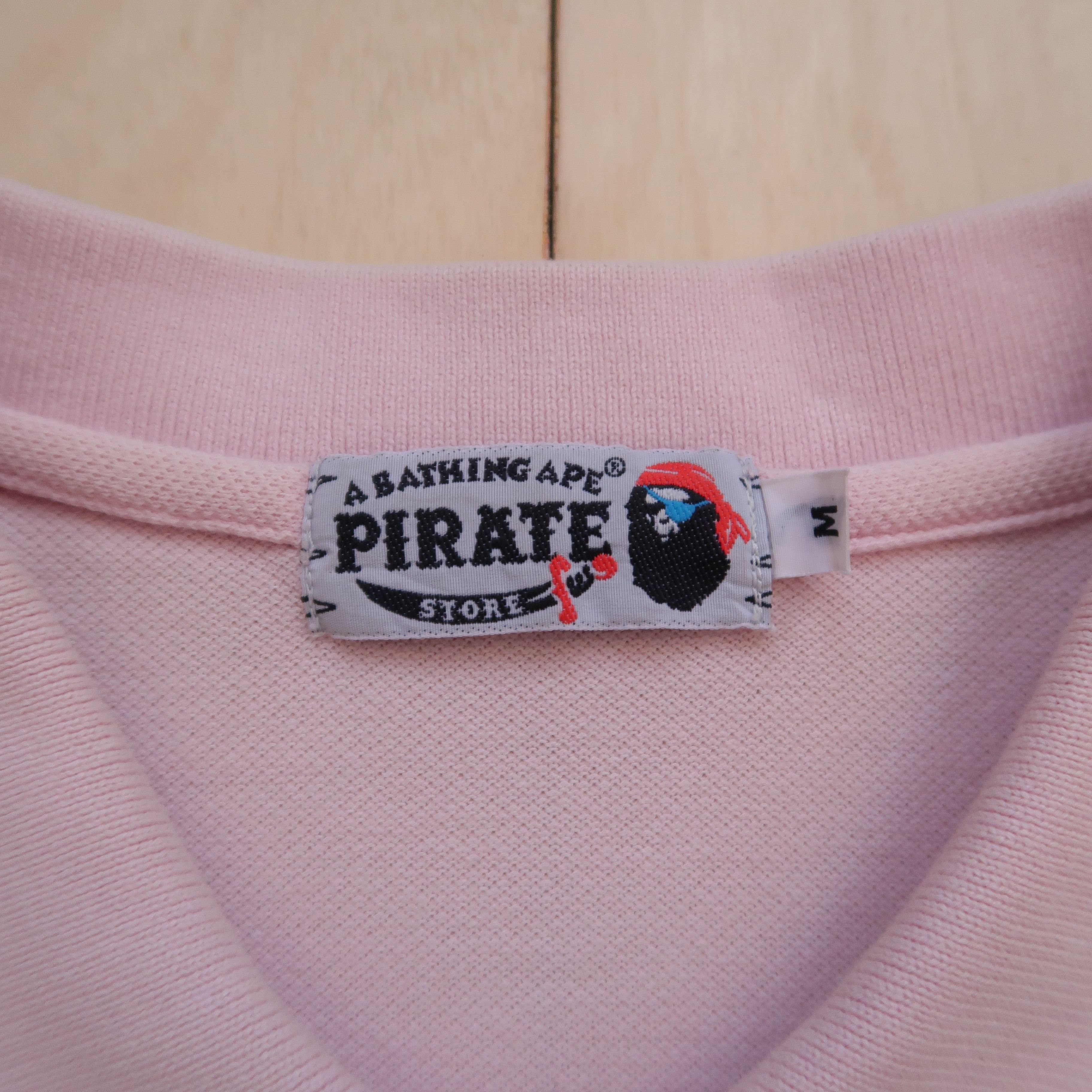 Bape Rare Bape Pirates Pink on Pink Polo Shirt Size US M / EU 48-50 / 2 - 4 Thumbnail