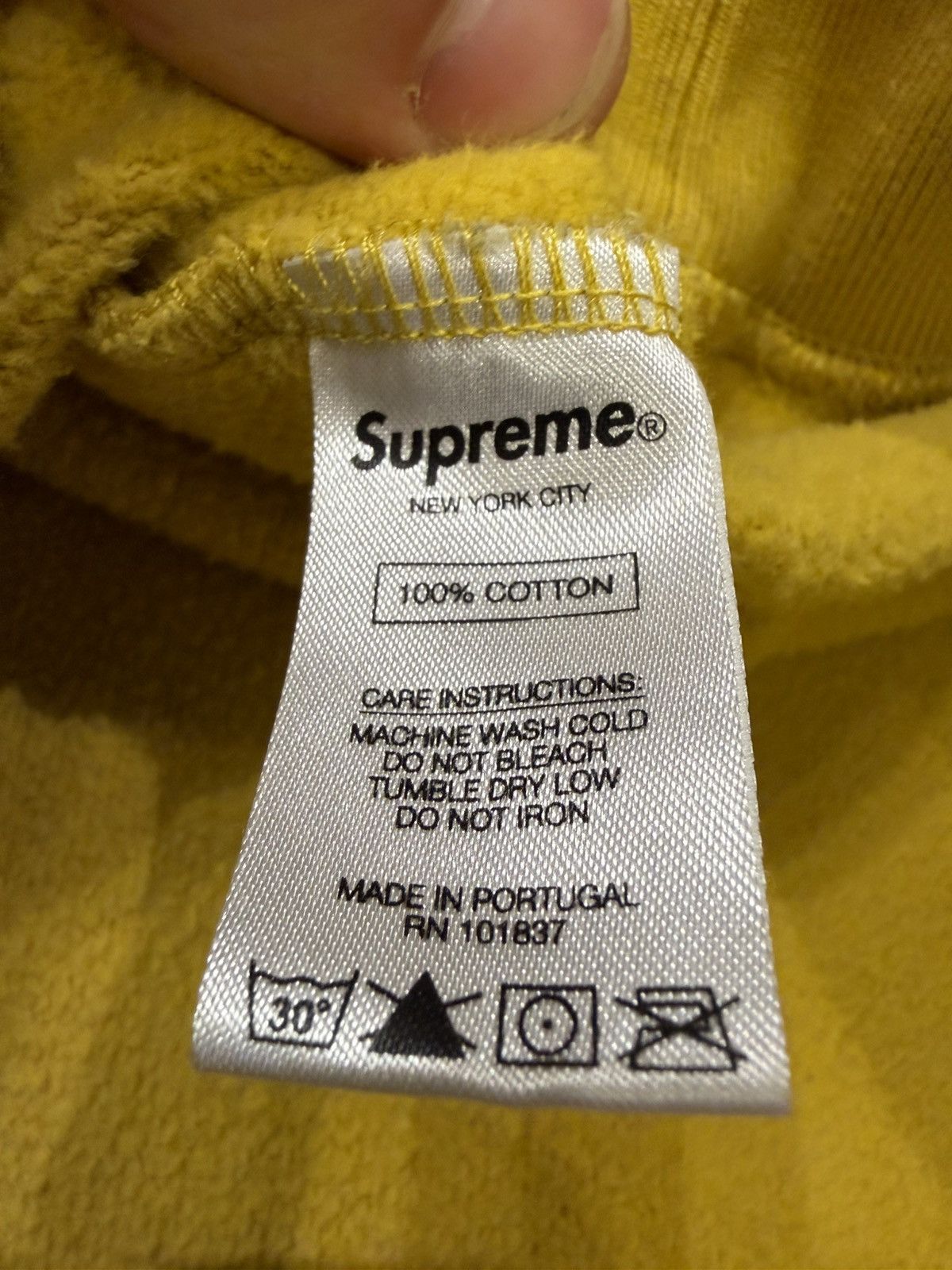 Supreme Supreme Chainstitch Hoodie - Yellow Size US L / EU 52-54 / 3 - 6 Thumbnail