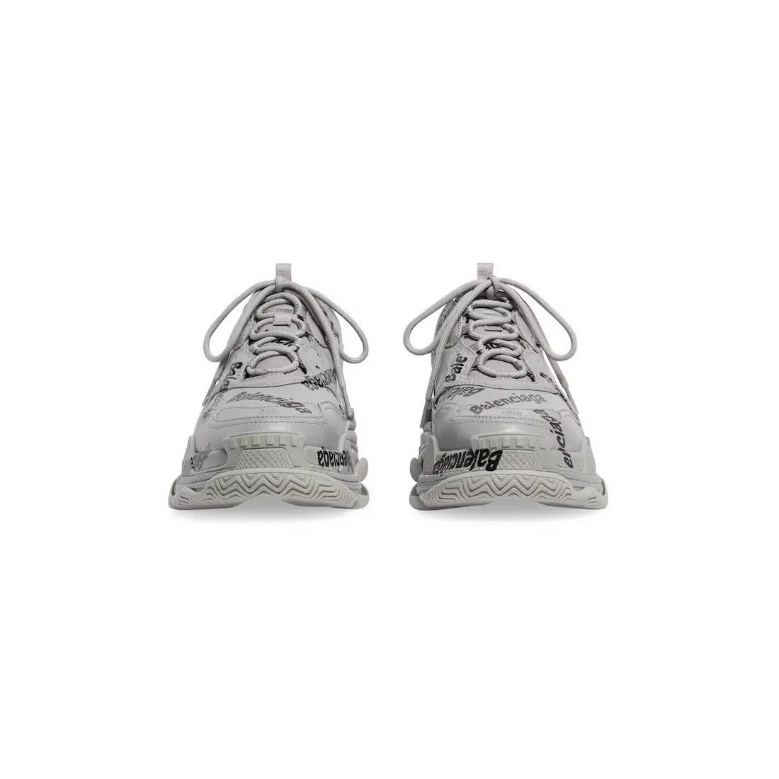 Balenciaga o1bcso1str1224 Triple S Logotype Sneakers in Grey/Black Size US 10 / EU 43 - 6 Thumbnail