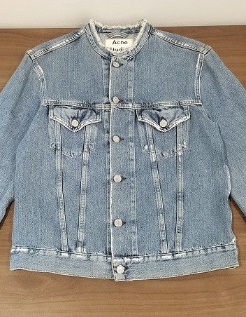 image of Acne Studios Who Ind Fray Size 48 in Indigo, Men's