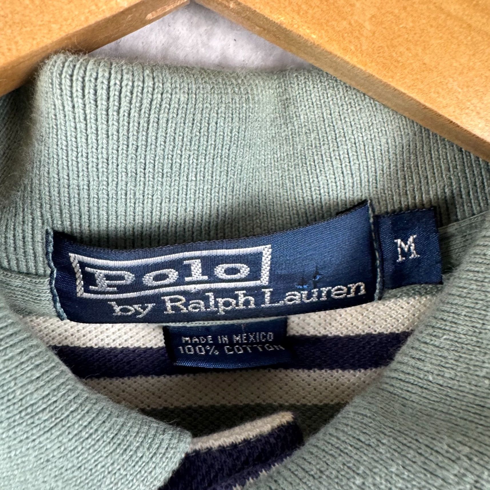 Polo Ralph Lauren VINTAGE Polo Ralph Lauren Polo Shirt Mens Medium Short Sleeve Striped Knit Logo 90s Size US M / EU 48-50 / 2 - 4 Thumbnail