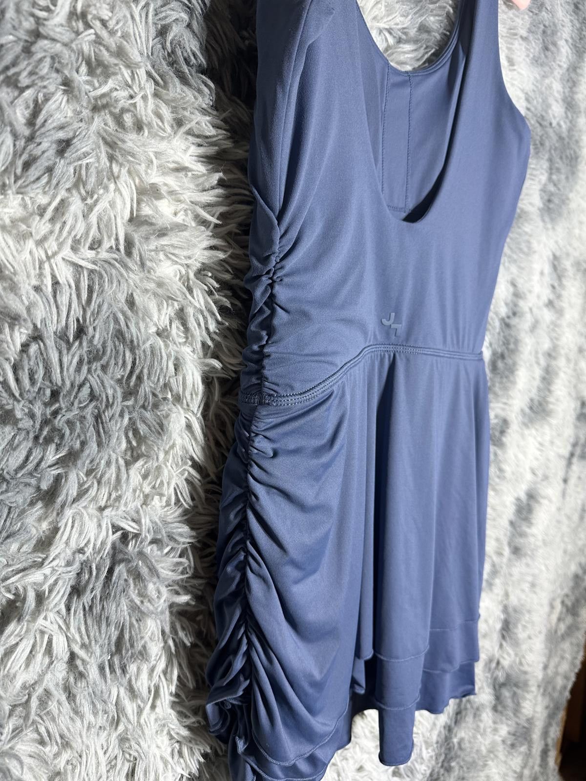 Unknown London Joylab Blue Sleeveless Ruched Dress with Scoop Neck Size S / US 4 / IT 40 - 3 Thumbnail