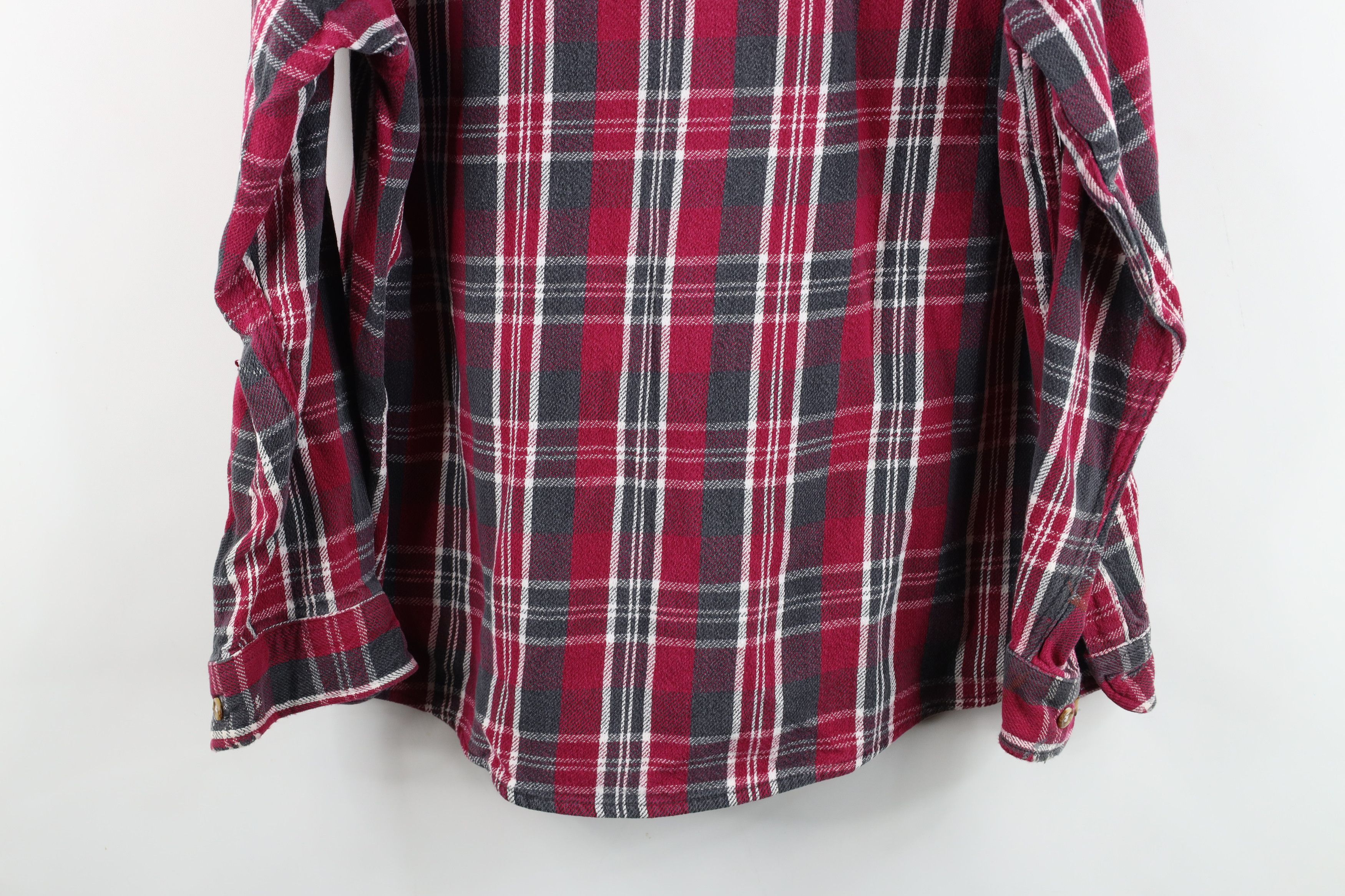 Vintage Vintage 90s Streetwear Heavyweight Button Shirt Plaid Size US L / EU 52-54 / 3 - 14 Thumbnail