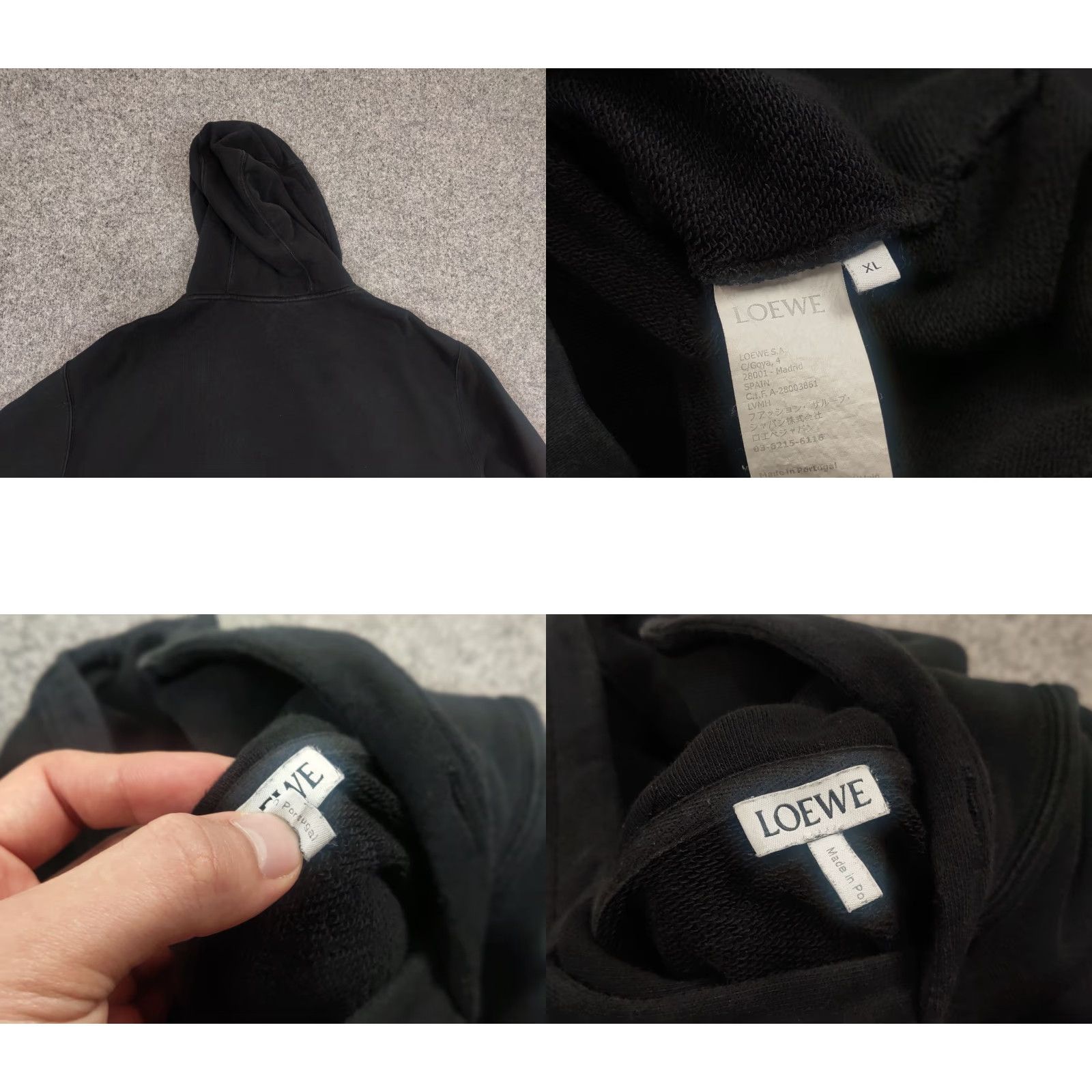 Loewe Loewe mini classic logo black oversized authentic hoodie Size US XL / EU 56 / 4 - 9 Thumbnail