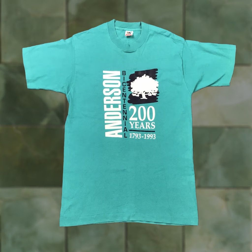 Fruit Of The Loom VINTAGE 90s Single Stitch Anderson Bicentennial Graphic T-shirt Medium Unisex Adults XS? Size US M / EU 48-50 / 2 - 1 Thumbnail