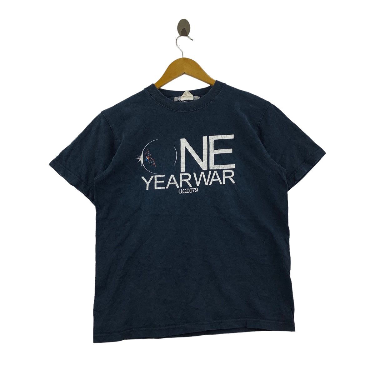 Japanese Brand × Vintage Vintage GUNDAM Japan Anime Navy Short Sleeve Shirt Size US M / EU 48-50 / 2 - 1 Thumbnail