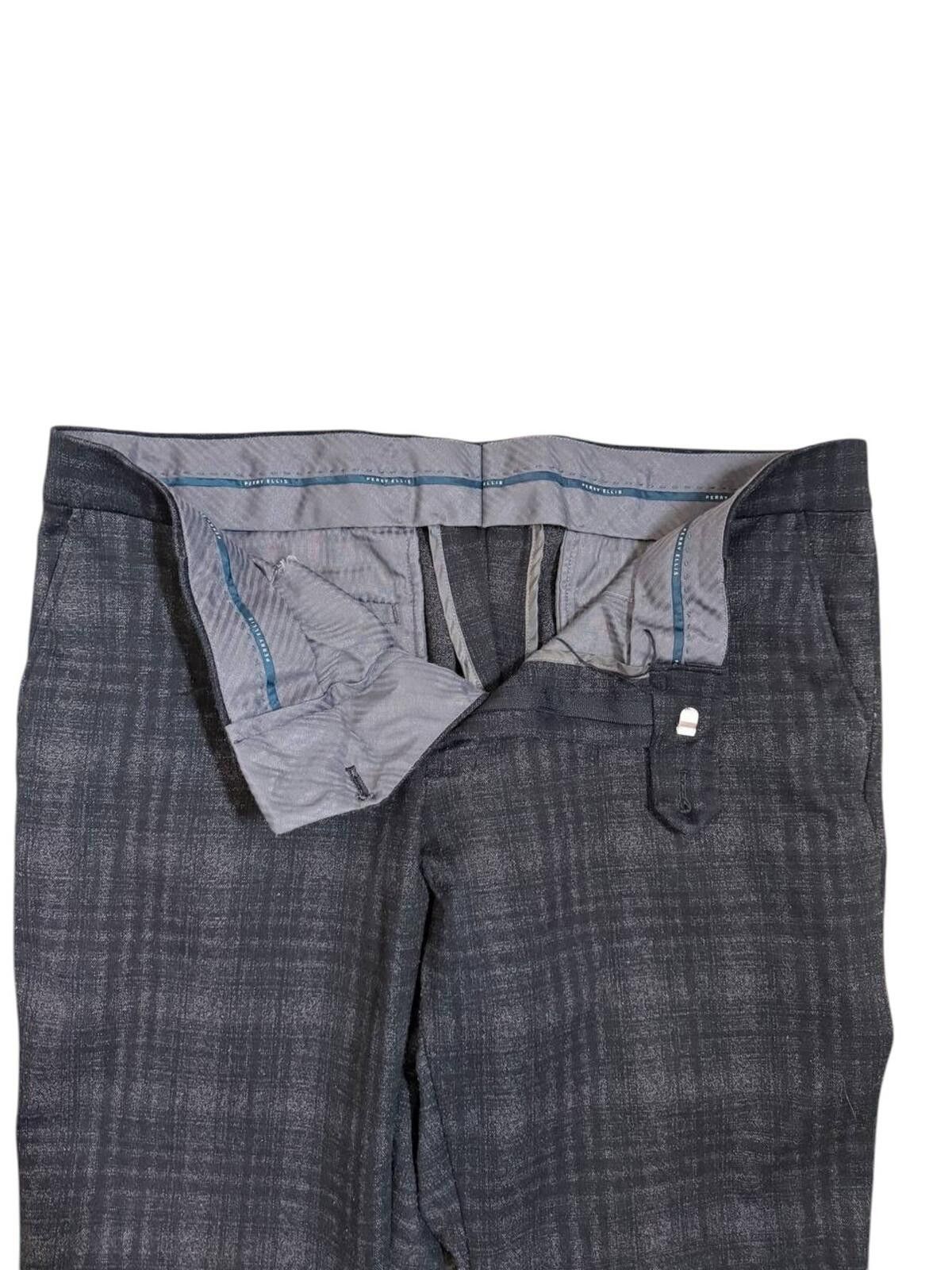 Perry Ellis Perry Ellis Textured Plaid Dress Pants Size 42R - 2 Thumbnail