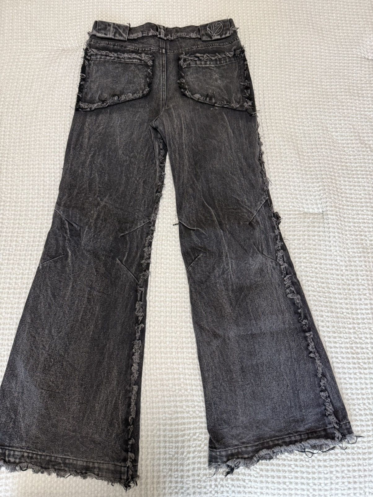 No Faith Studios No Faith Studios 001 Flared Black Denim Size US 31 - 3 Thumbnail