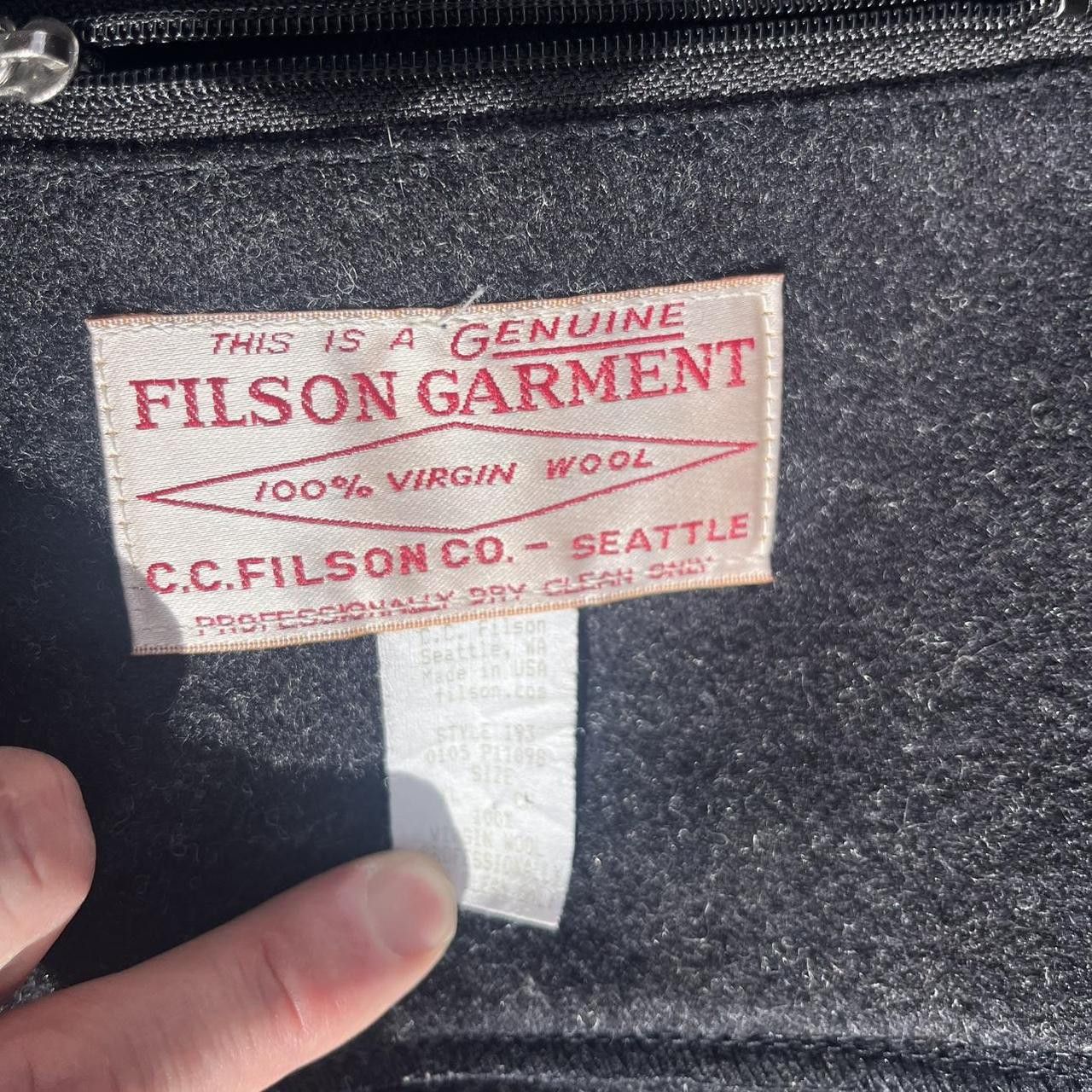 Filson MiUSA Filson Black Wool Jacket size XL Size US XL / EU 56 / 4 - 3 Thumbnail