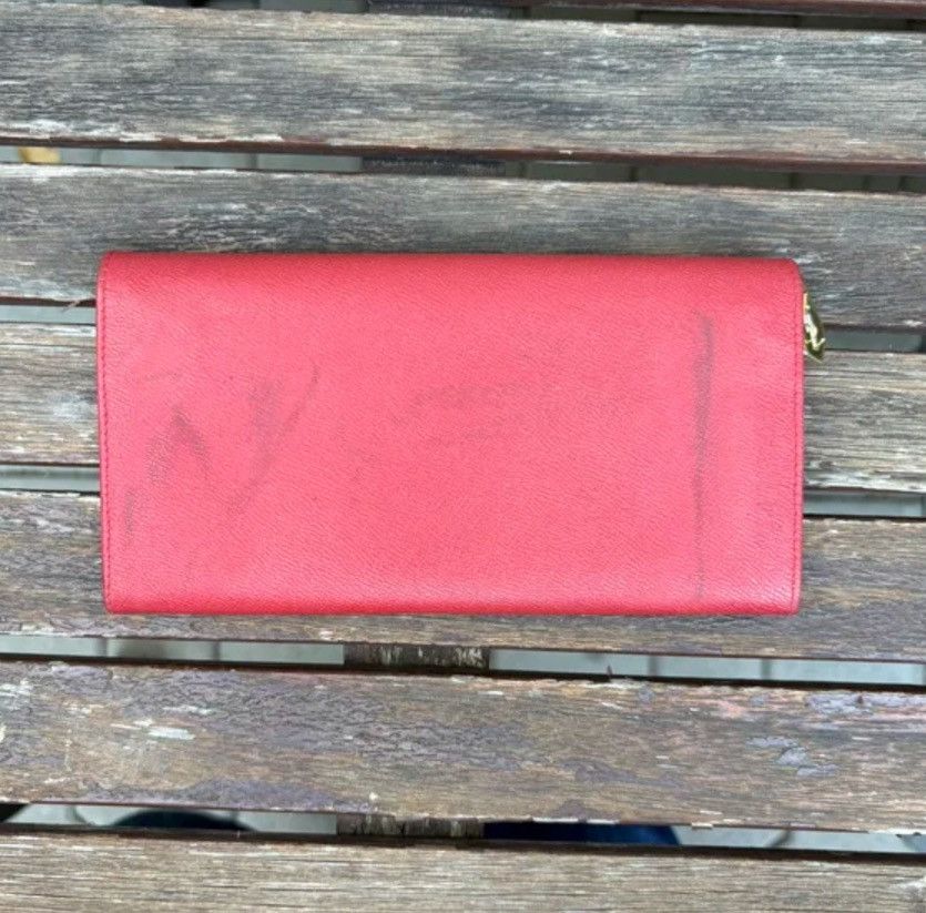 Yves Saint Laurent Yves Saint Laurent Vintage Red Envelope Wallet with COA Size ONE SIZE - 8 Thumbnail