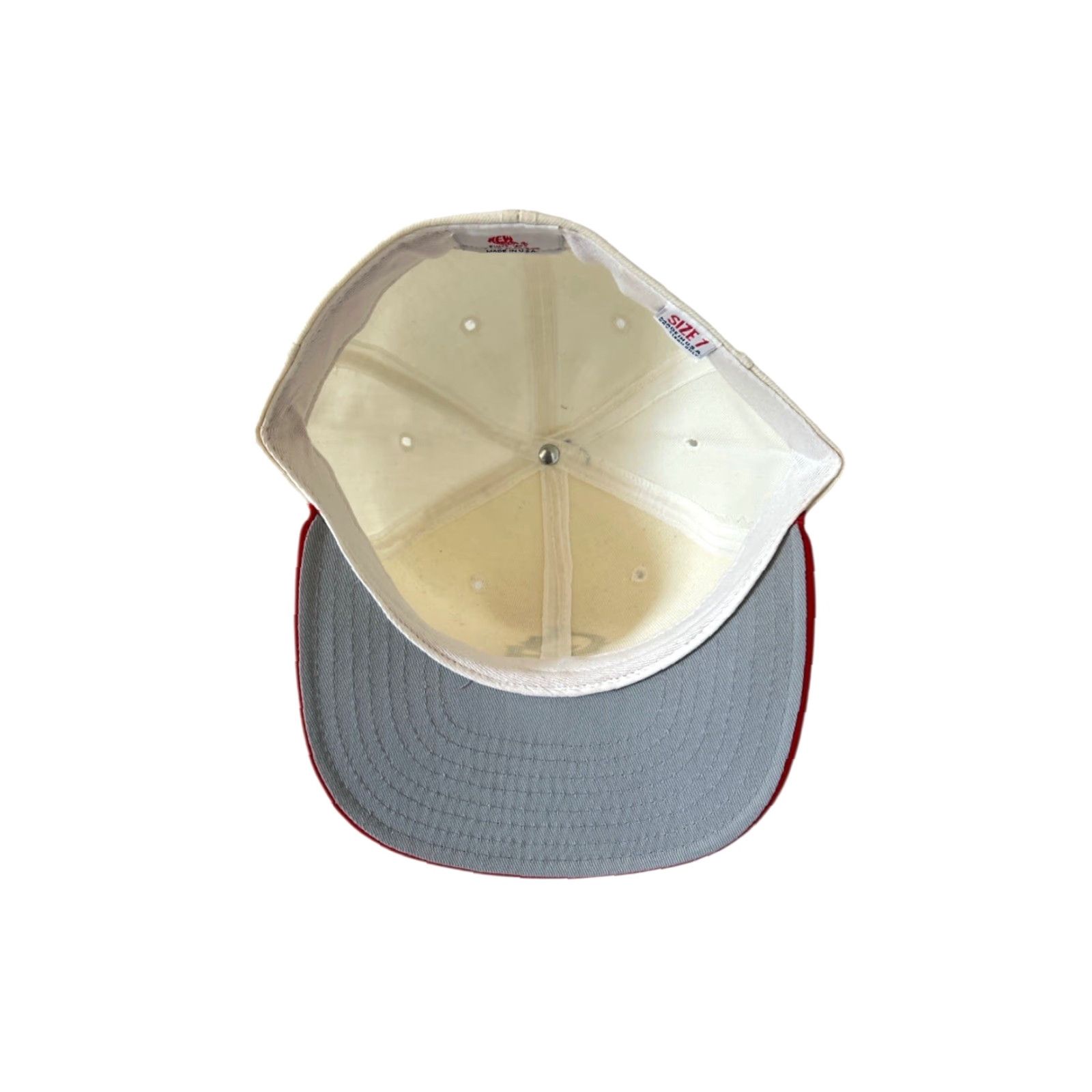 New Era VINTAGE New Era Pro Model Wool Ohio Fitted Hat Cap 7 NOS NWOT USA Men Wool White 90s USA Hats Mens Size ONE SIZE - 6 Thumbnail