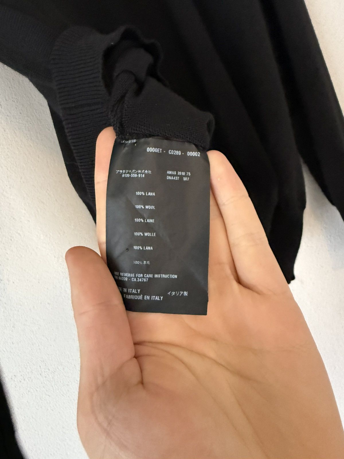 Prada Prada Black Wool Cardigan – Made in Italy, Size 54 Size US L / EU 52-54 / 3 - 6 Thumbnail