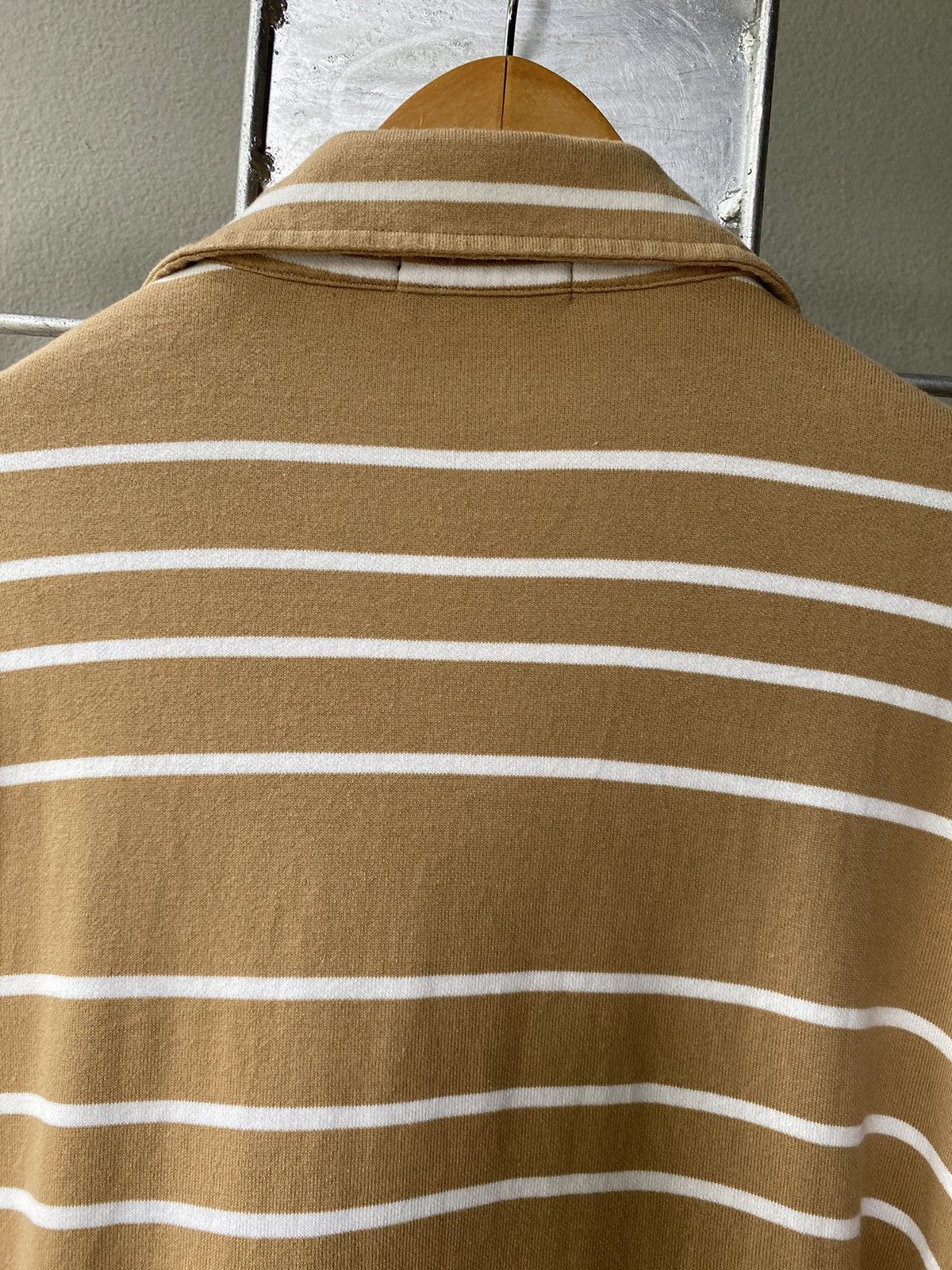Ermenegildo Zegna Ermenegildo Zegna Camel Stripe Polo Shirt Size US L / EU 52-54 / 3 - 6 Thumbnail