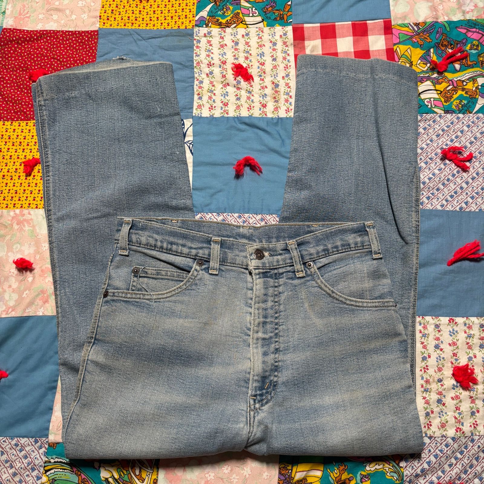 Levi's × Vintage Levis Movin' On 70s Bootcut Capri Style Denim Jeans 30x24 Size 30" / US 8 / IT 44 - 4 Thumbnail