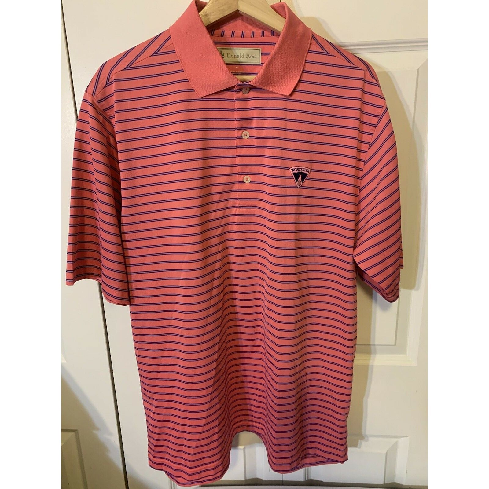 Donald Ross Donald Ross Men’s Sz M Worcester Golf Polo Shirt Pink Stripe Size US M / EU 48-50 / 2 - 8 Thumbnail