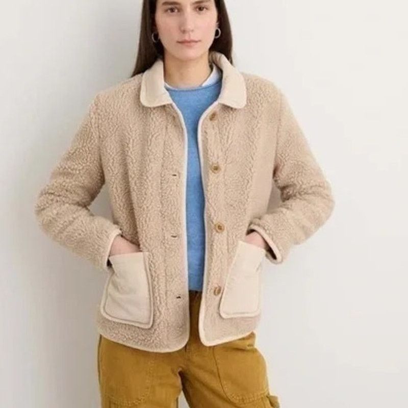 Alex Mill Womens High Pile Fleeece Jacket Size S Chore Barn