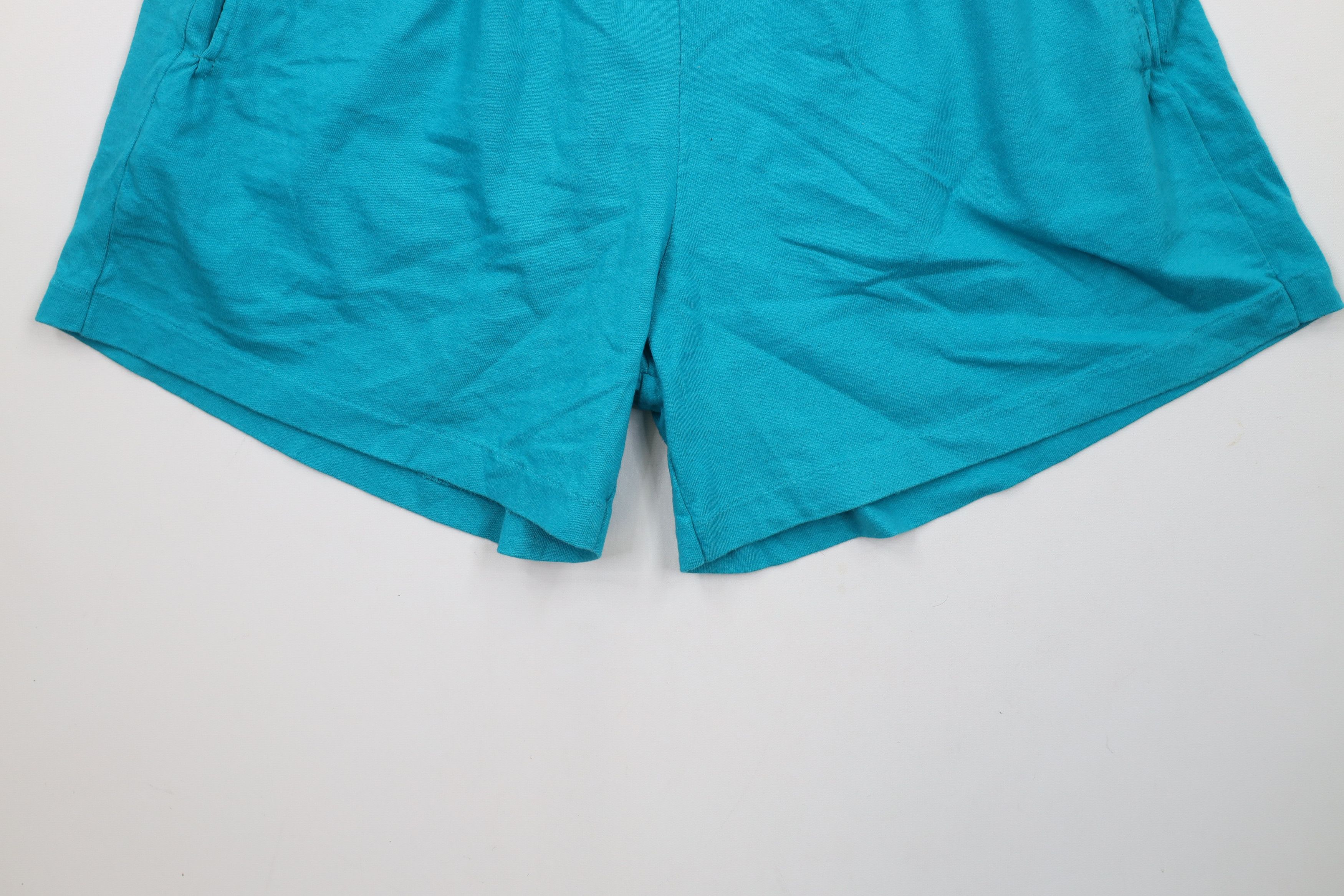 Vintage Vintage 90s Streetwear Above Knee Shorts Cotton Teal USA Size US 36 / EU 52 - 4 Thumbnail