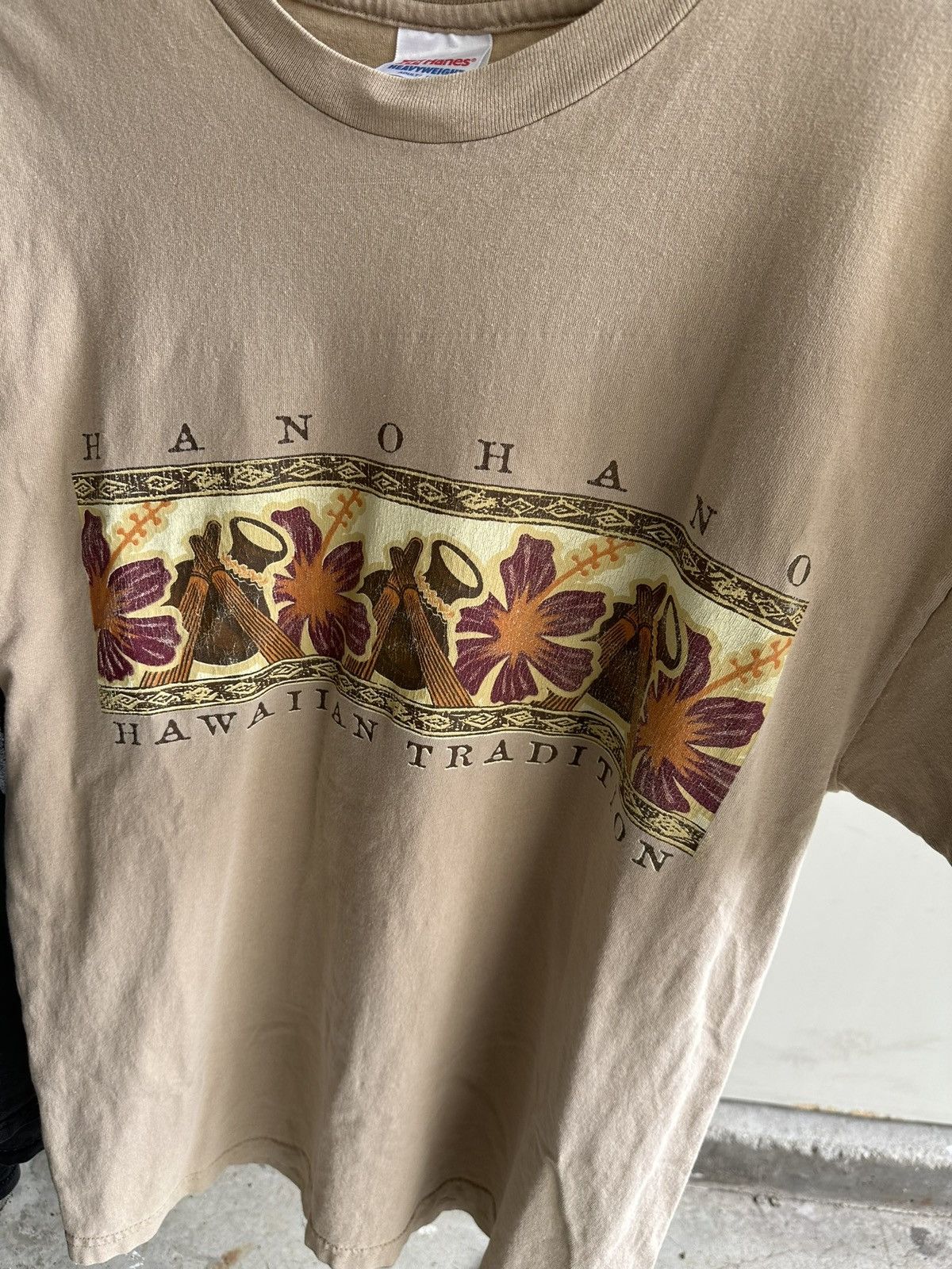 Vintage 1990s Vintage Hawaii Tradition Single Stitch T Shirt Tan L Size US L / EU 52-54 / 3 - 2 Thumbnail
