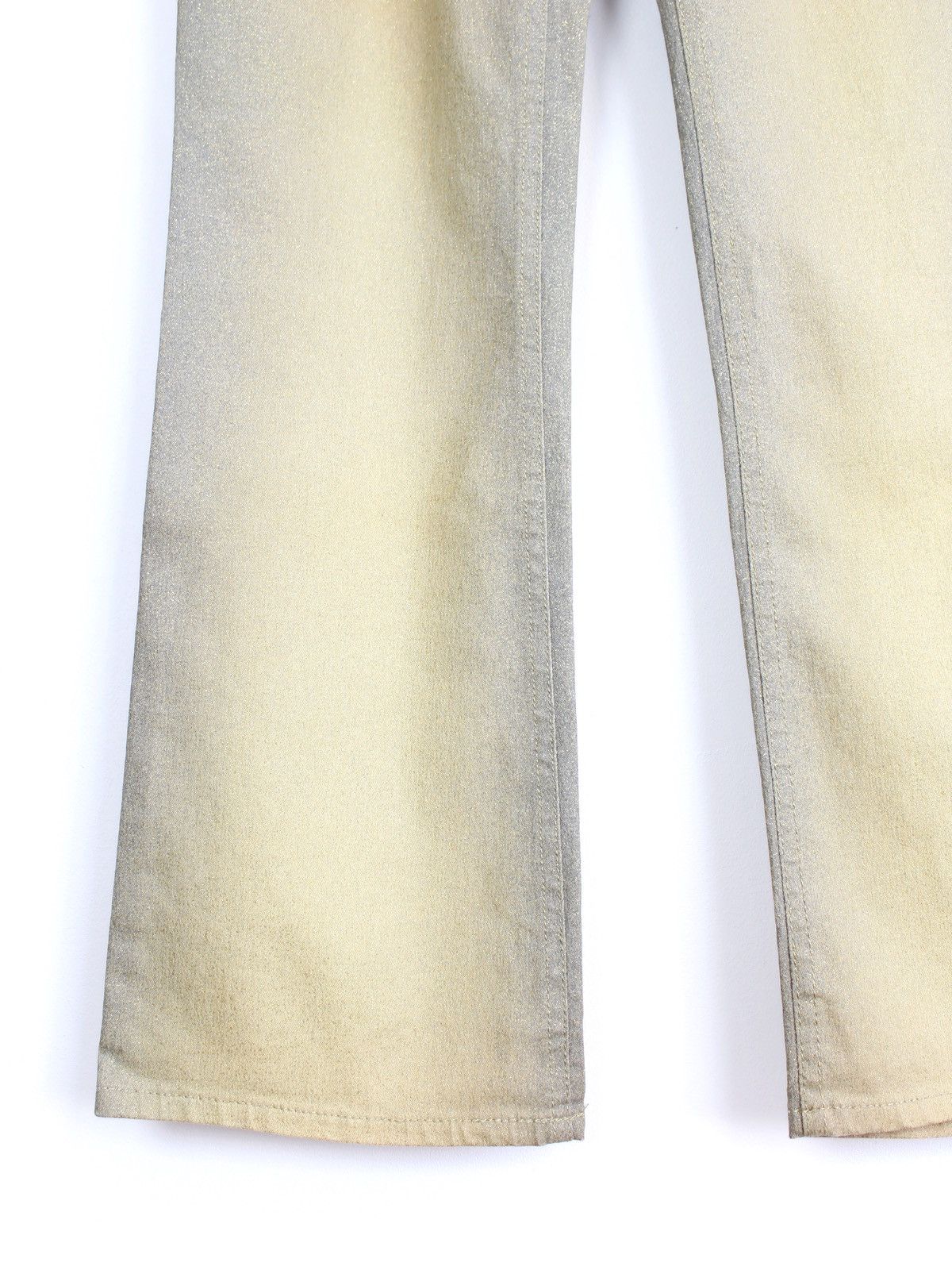 Roberto Cavalli Roberto Cavalli 1999 Gold Gradient Flared Jeans Size 28" / US 6 / IT 42 - 3 Thumbnail