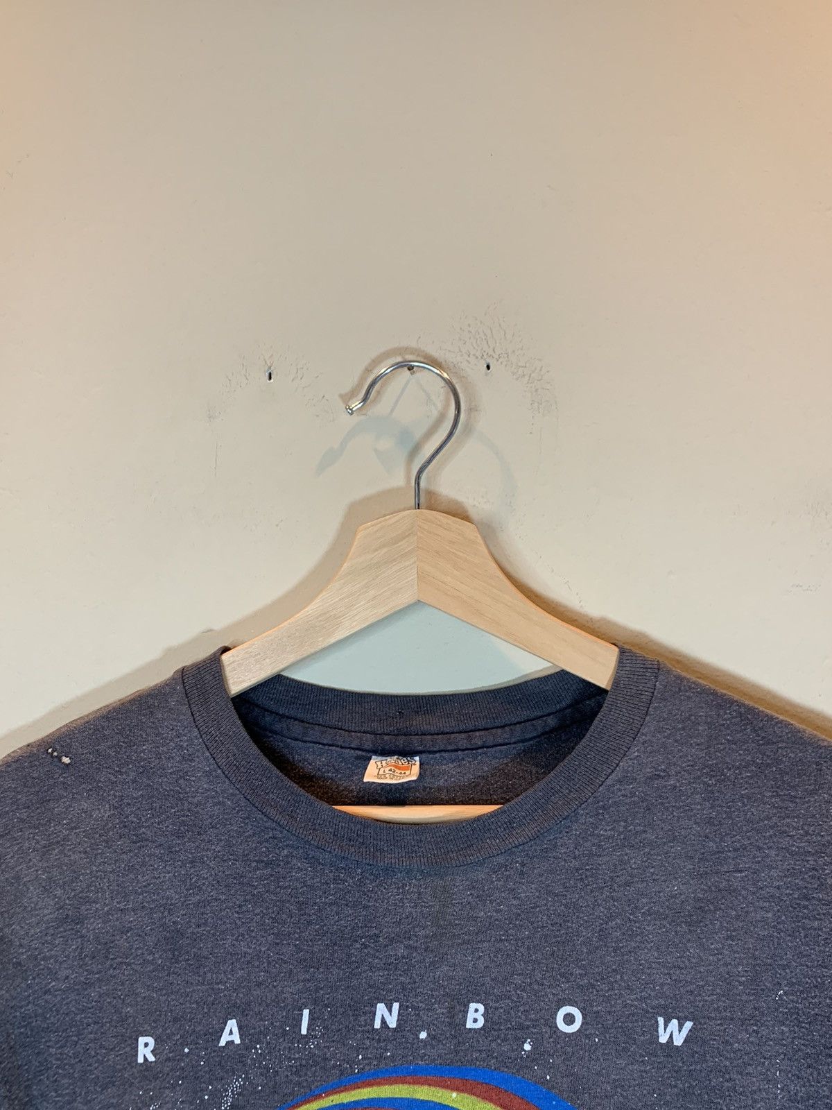 Band Tees × Vintage RARE* Vintage 70’s Rainbow Down To Earth Single Stitch Shirt Size US L / EU 52-54 / 3 - 7 Thumbnail