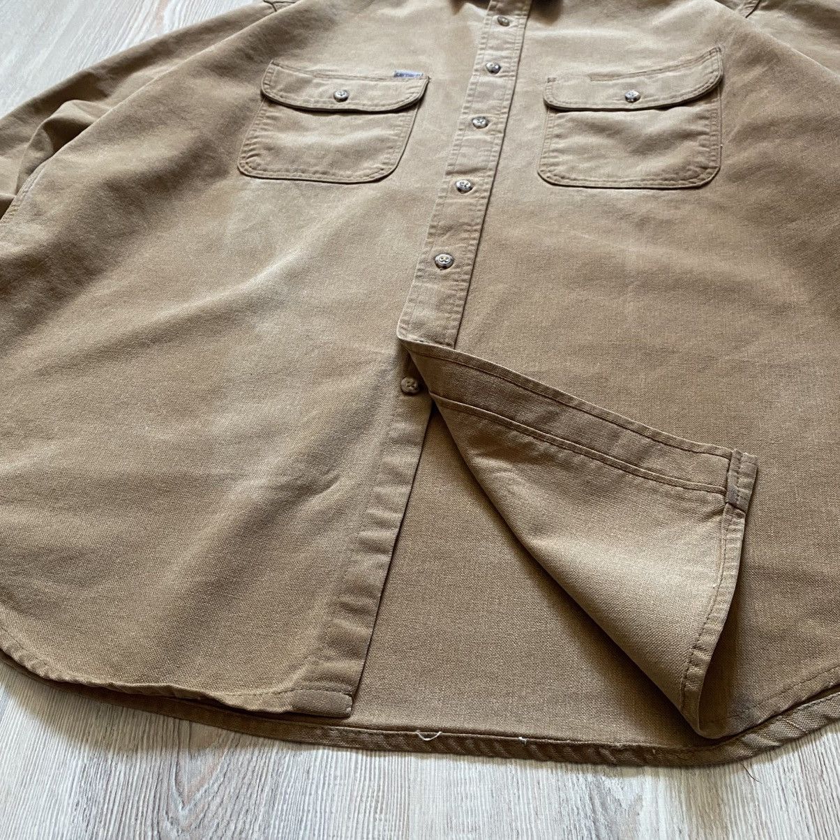 Vintage Carhartt Faded Canvas Corduroy Collar Shirt 90s