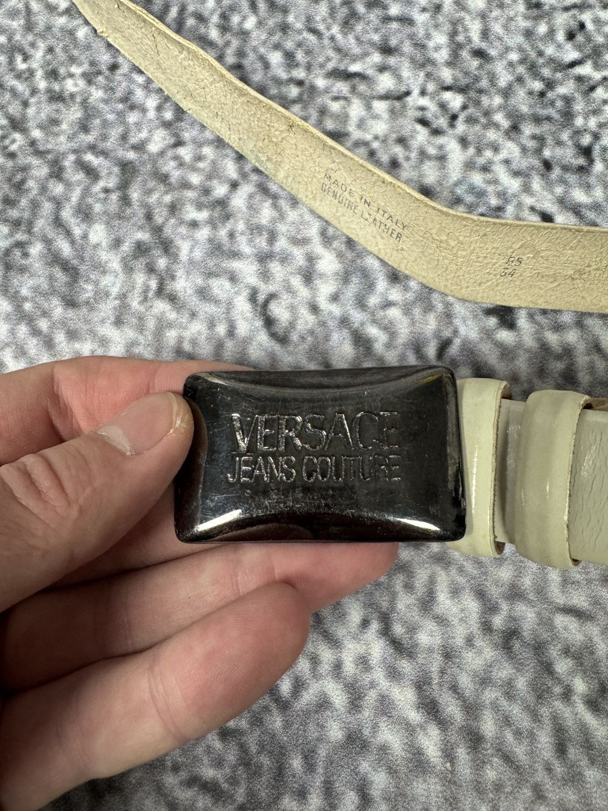 Versace Jeans Couture Rare Vintage 90s Versace Jeans Couture Vintage Leather Belt Size ONE SIZE - 12 Thumbnail