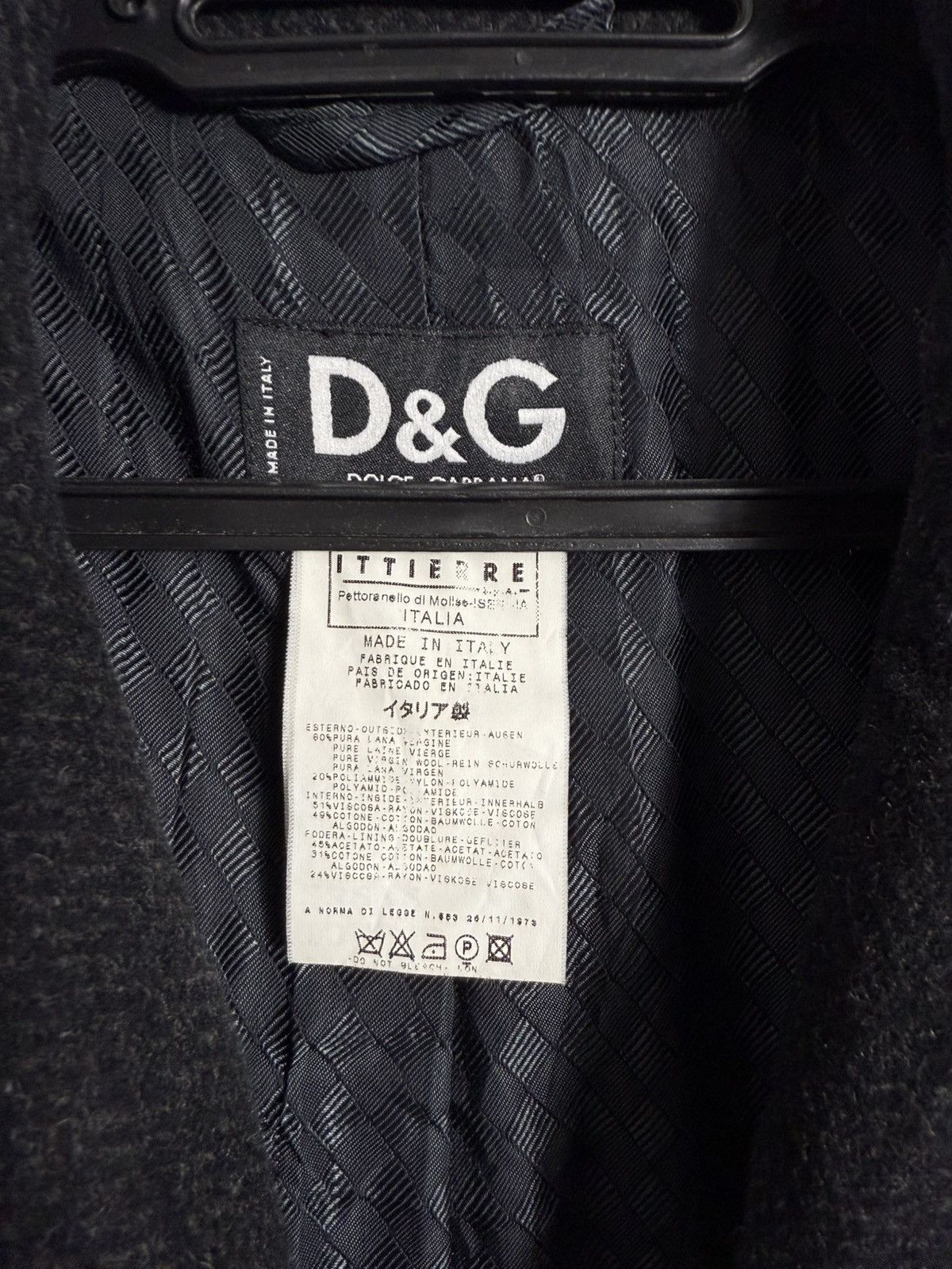Dolce & Gabbana Dolce & Gabbana Herigbone Long Coat Japan Market Only Rare Size US M / EU 48-50 / 2 - 7 Thumbnail