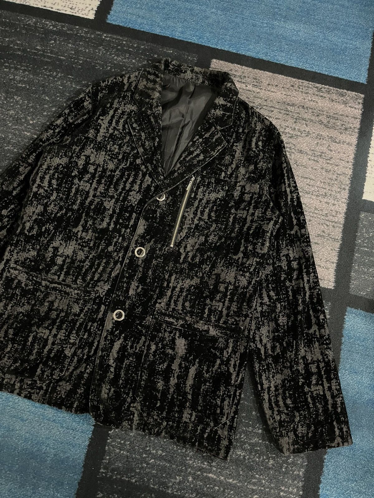 Japanese Brand Agate Snap Button Coat Blazer Size 42R - 3 Thumbnail