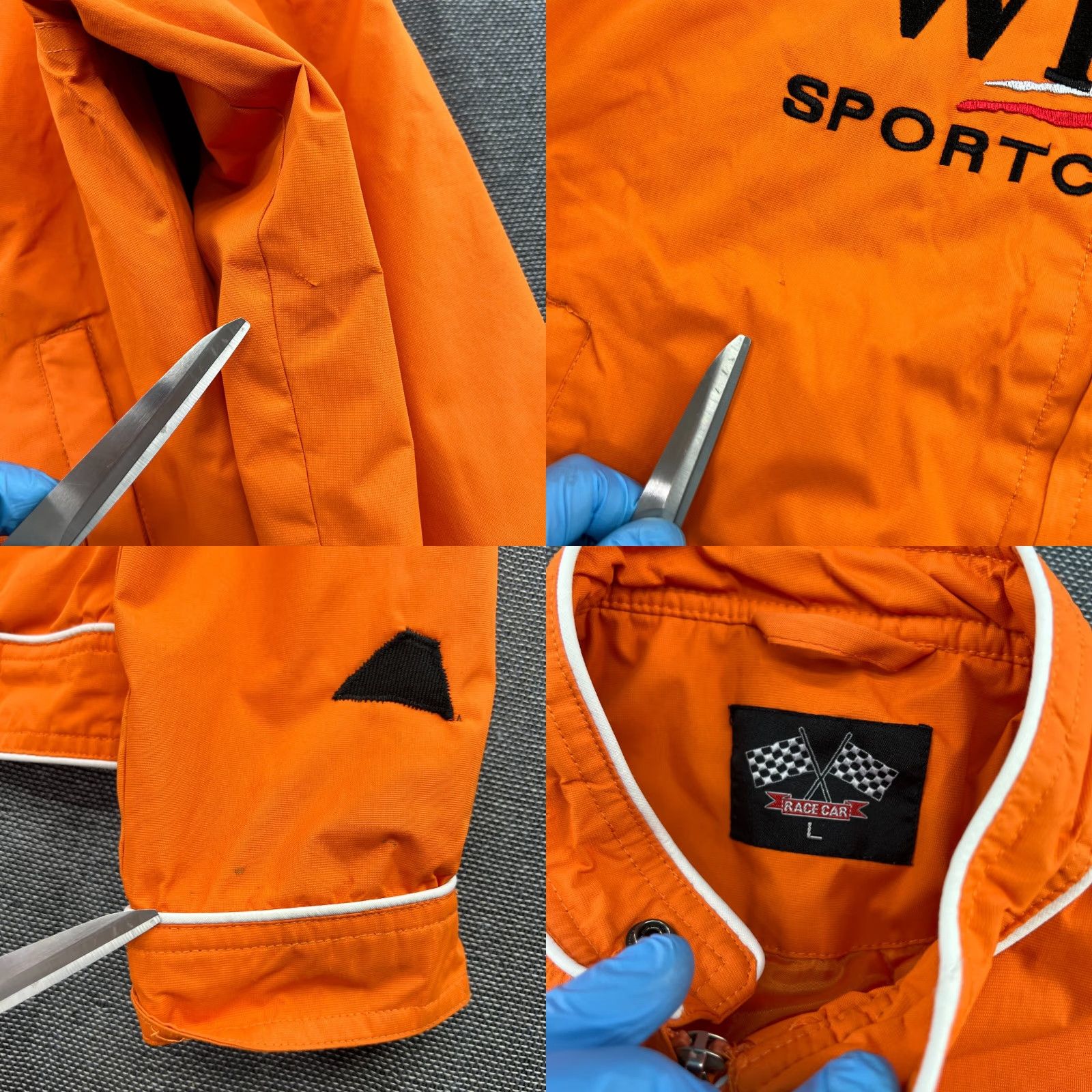 Vintage VINTAGE Race Car Jacket Womens Large Orange Nascar/F1 Style Size L / US 10 / IT 46 - 9 Thumbnail