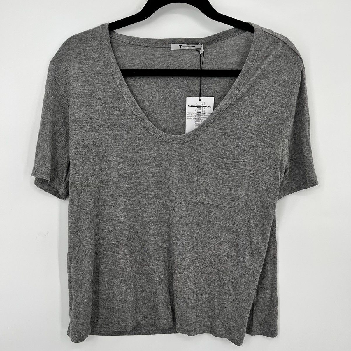 Alexander Wang NWT T Alexander Wang Heather Grey Jersey Classic T-Shirt Top Size M / US 6-8 / IT 42-44 - 2 Thumbnail