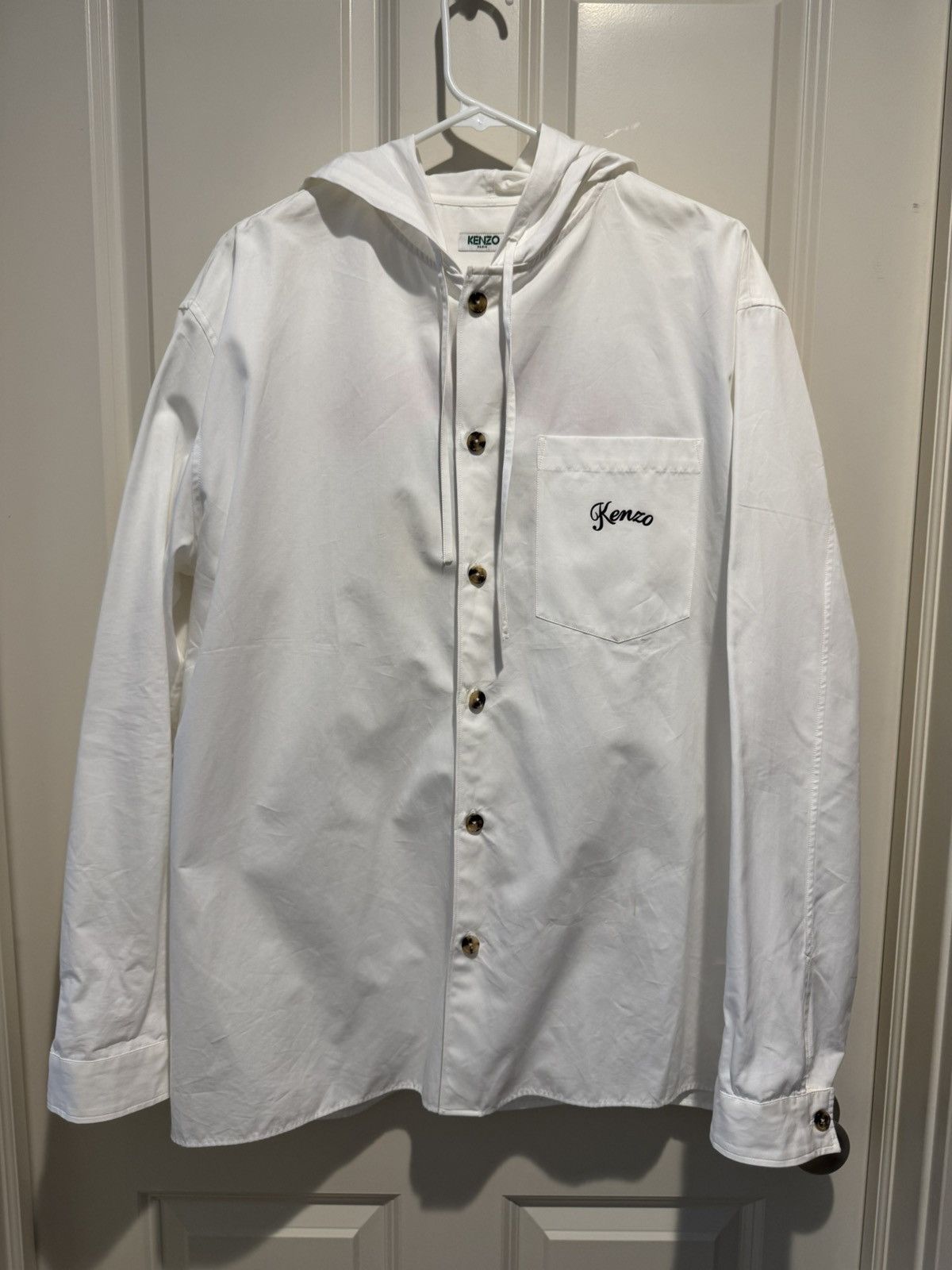 Kenzo Kenzo hooded button up logo front/back Size US L / EU 52-54 / 3 - 1 Thumbnail