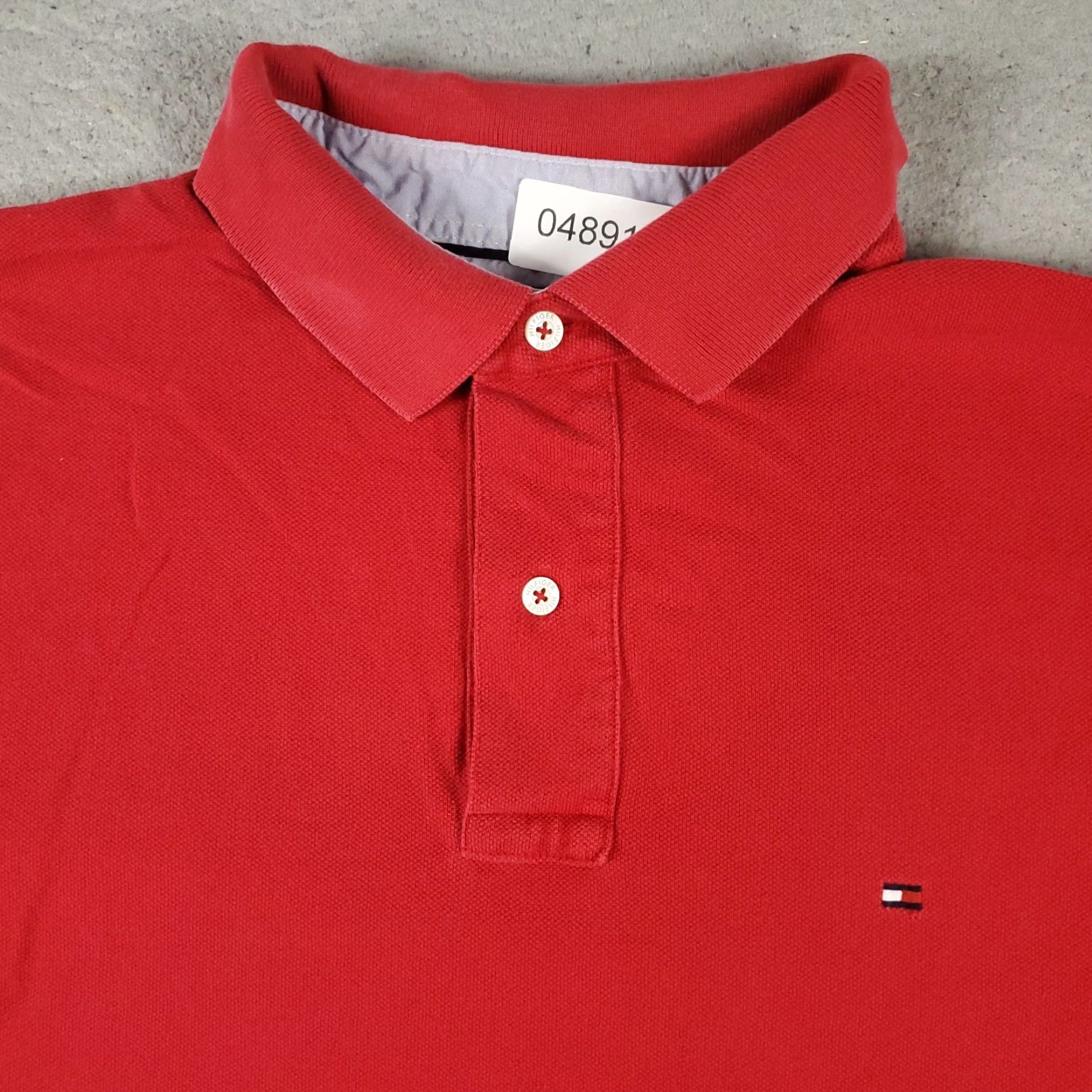 Tommy Hilfiger VINTAGE Tommy Hilfiger Polo Shirt Men L Blue Polo Shirt Adult Large Blue (Solid) 100% Cotton Logo Button-Front Casual Athletic Summer Men Size US L / EU 52-54 / 3 - 2 Thumbnail
