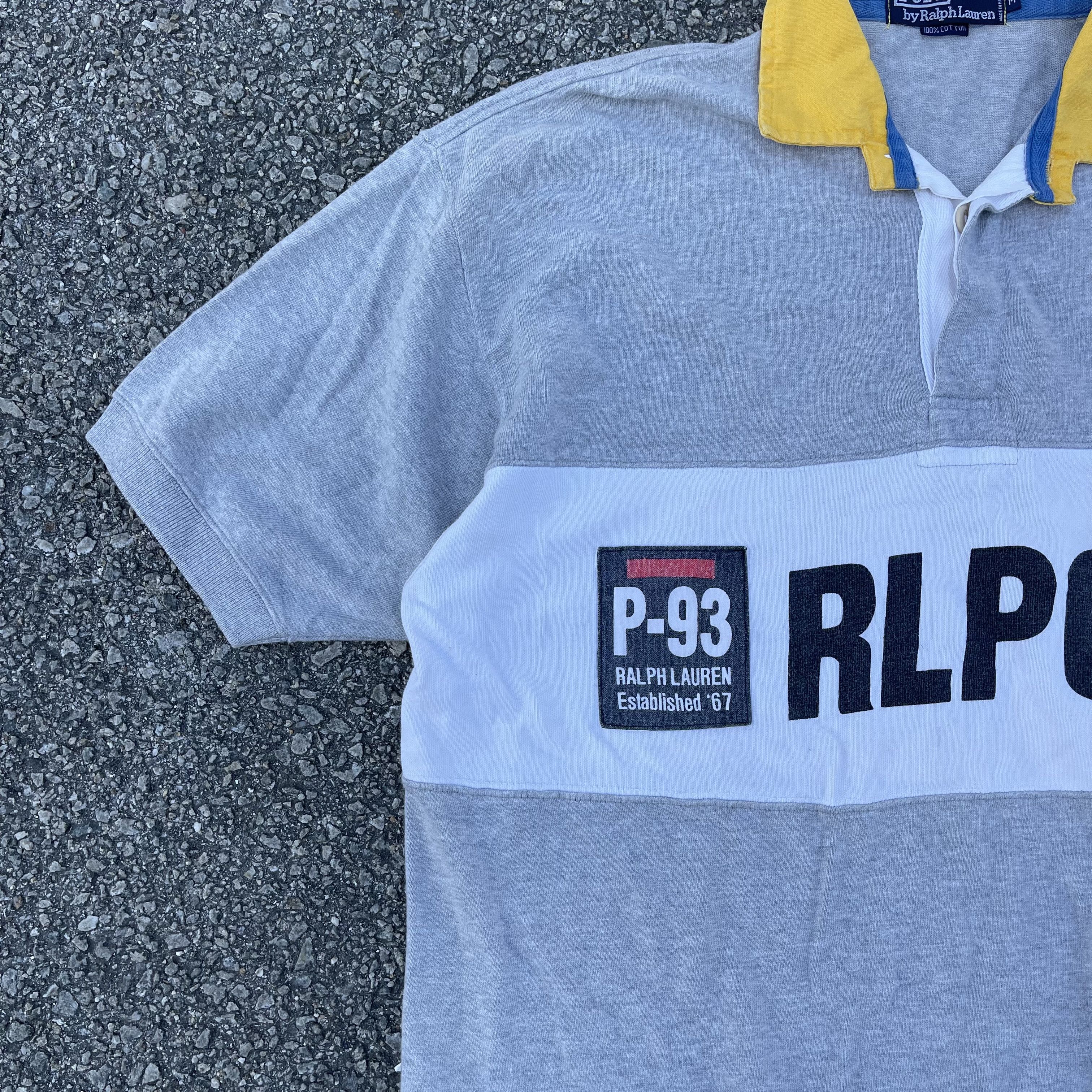 Polo Ralph Lauren × Ralph Lauren × Rugby Ralph Lauren Vintage 90s Polo Rugby P-93 Spell Out Stadium Snow Beach Size US M / EU 48-50 / 2 - 3 Thumbnail
