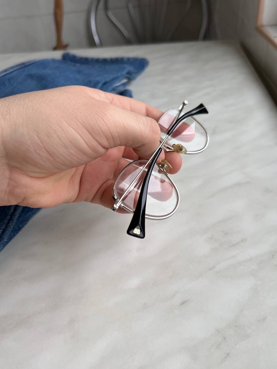 Baldinini × Designer Gimmy Baldinini Chrome Eyeglasses Vintage Eyewear's Italy Size ONE SIZE - 4 Thumbnail