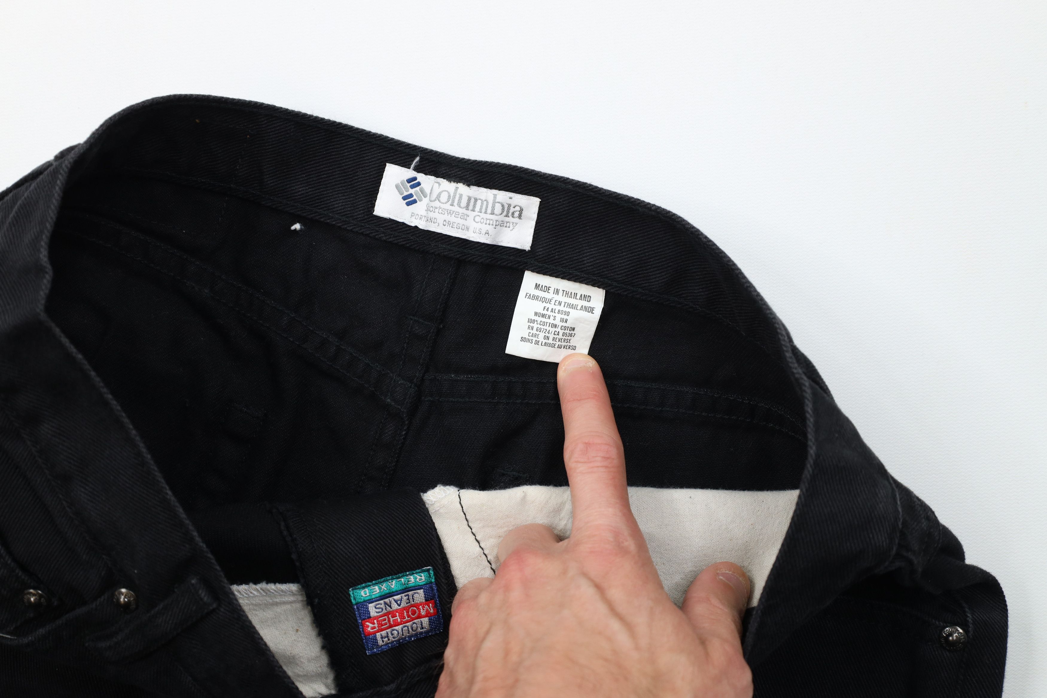Columbia Deadstock Vintage 90s Columbia Tapered Leg Jeans Black Size 40" / US 18 - 6 Thumbnail