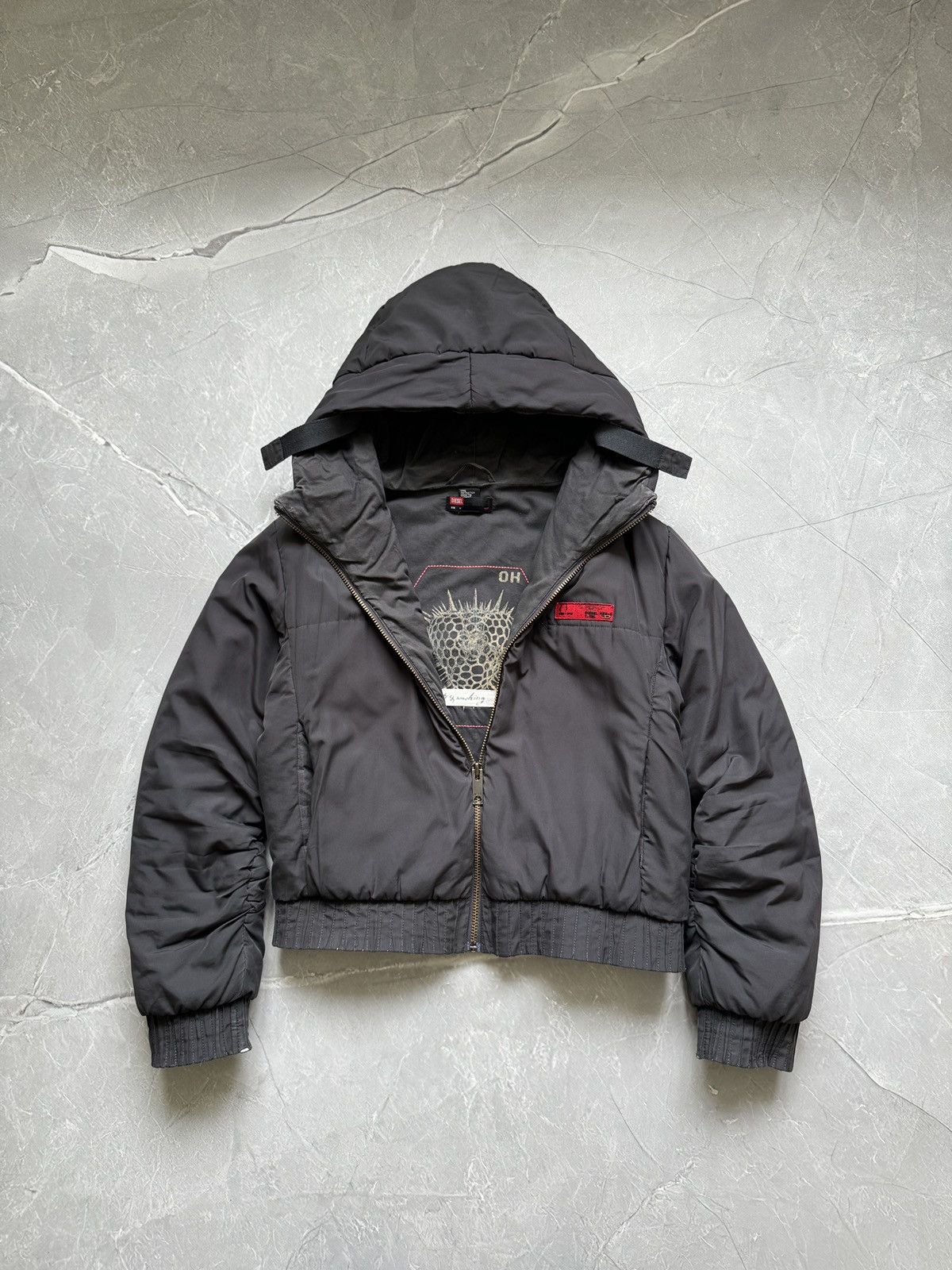 Diesel Vintage 00s Diesel Archive Boxy Cropped Jacket Avant Garde Size M / US 6-8 / IT 42-44 - 3 Thumbnail
