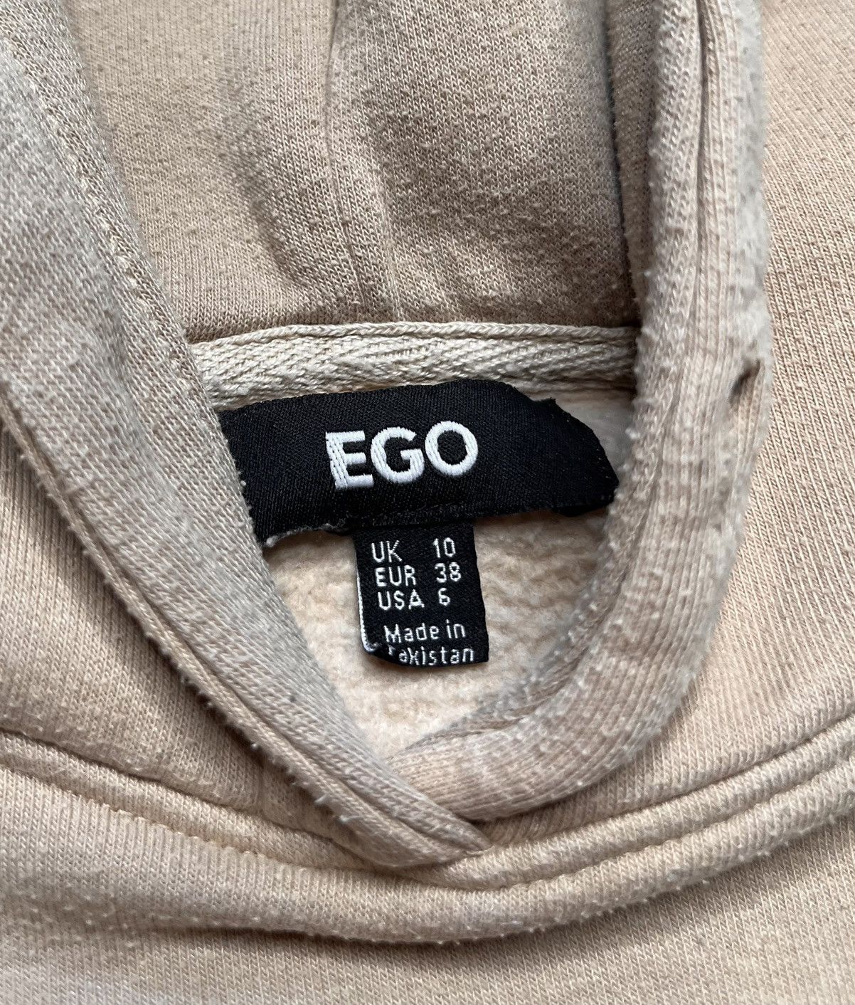 Vintage Beige Boxy Hoodie Sweatshirt Print Cross Patch Steetwear Size M / US 6-8 / IT 42-44 - 6 Thumbnail