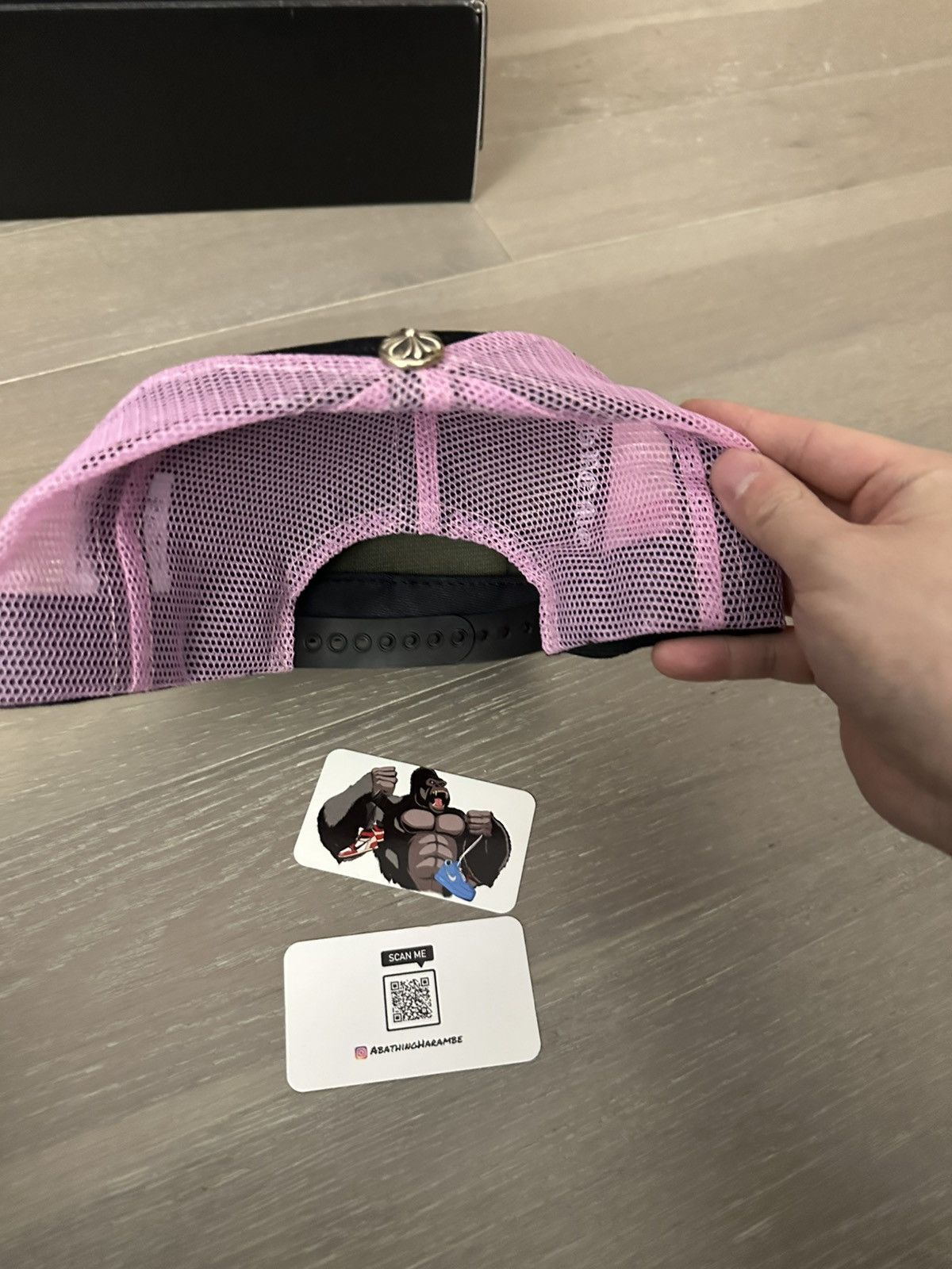 Chrome Hearts Chrome Hearts CH Hollywood Trucker Hat Black/Pink Size ONE SIZE - 3 Thumbnail