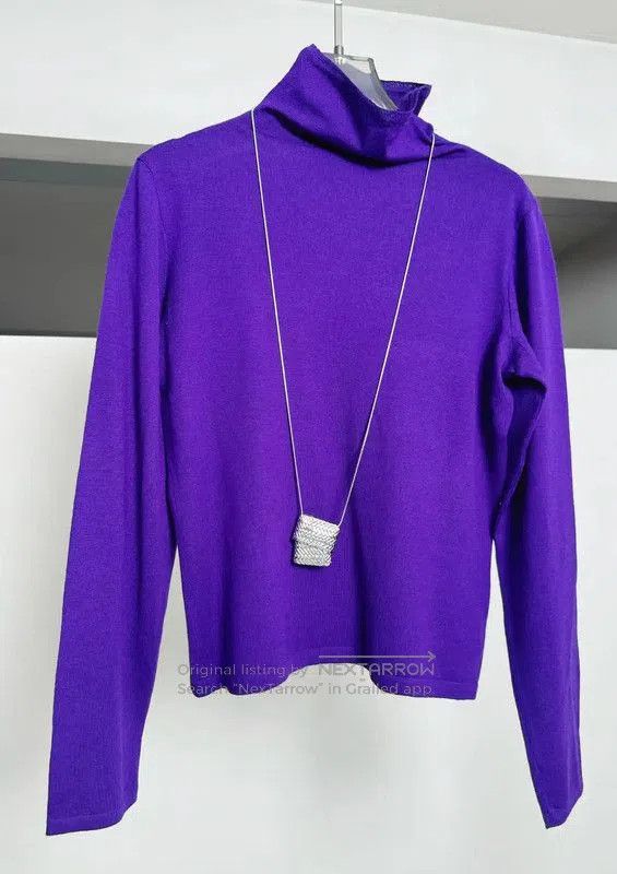 Kenzo KENZO Purple Wool Turtleneck Sweater for Women . Size M / US 6-8 / IT 42-44 - 2 Thumbnail