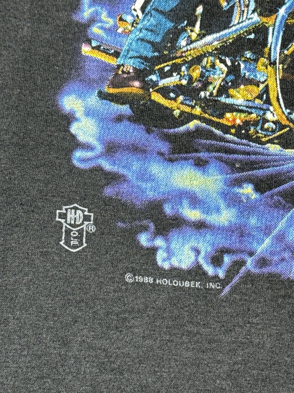 Harley Davidson Kick Some Thunder Harley Davidson 80s RARE T Shirt 17.5x25 Size US M / EU 48-50 / 2 - 3 Thumbnail