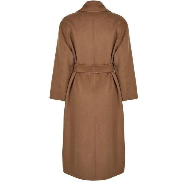 MAX MARA Cuore Belted Brown Wool Long Coat New & Authentic (